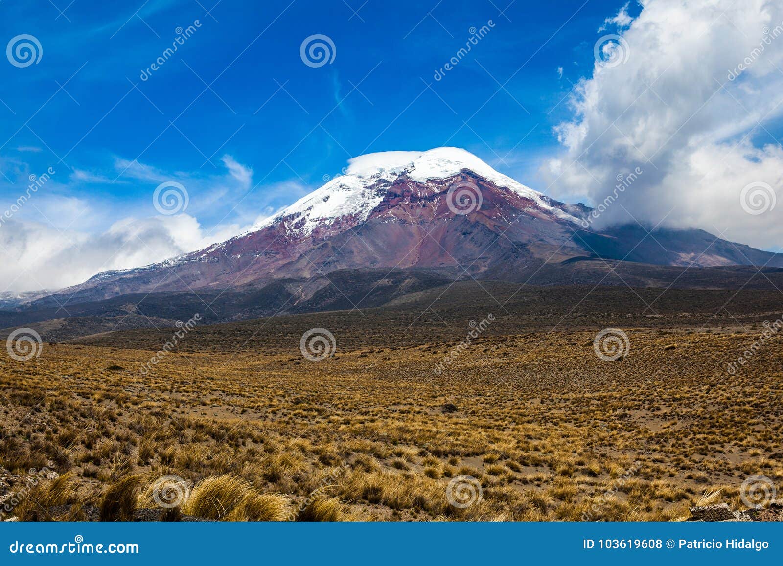 Chimborazo volcano and stock photo. Image of park, volcanic - 103619608