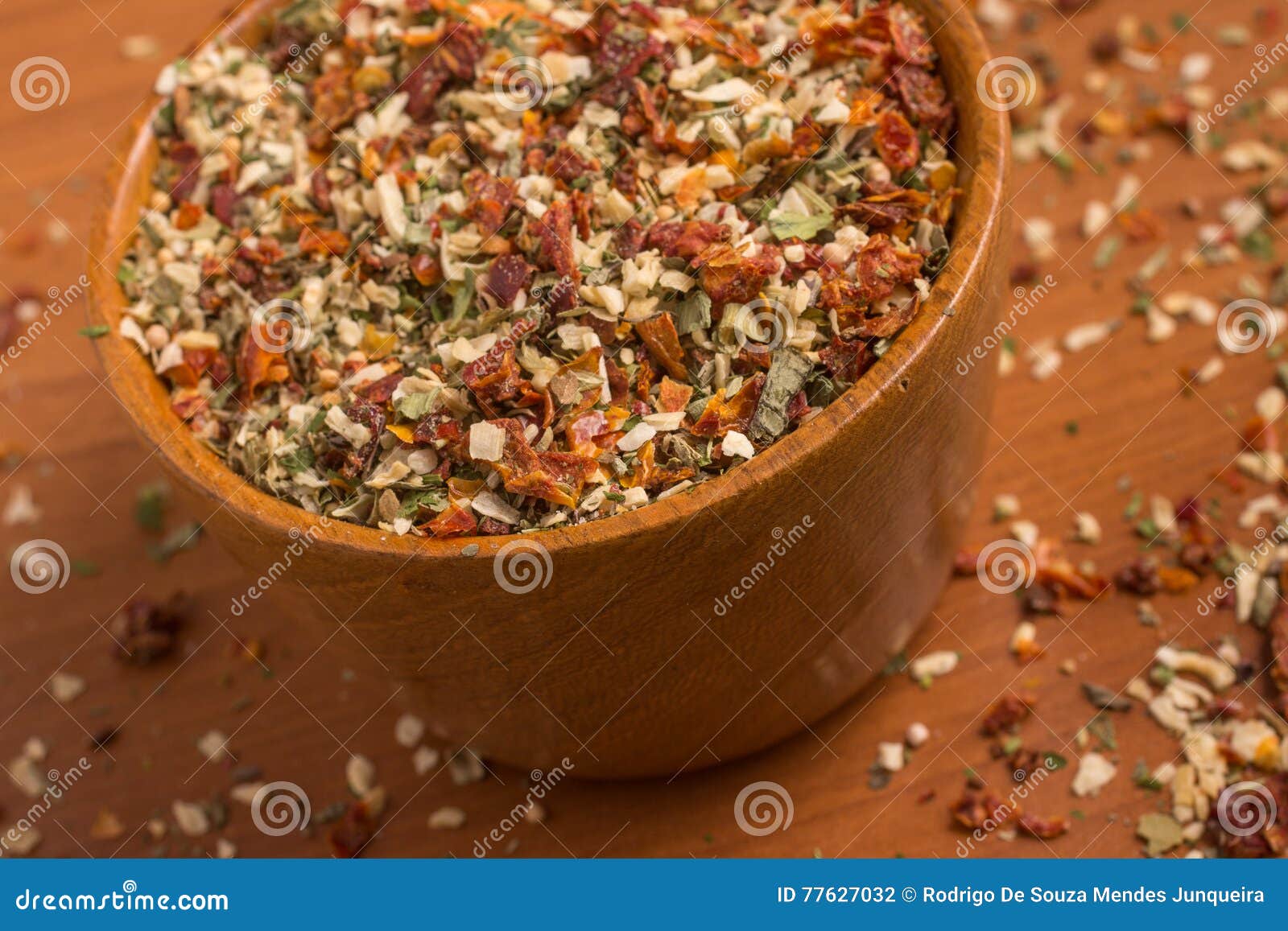 chimichurri herbs into a bowl