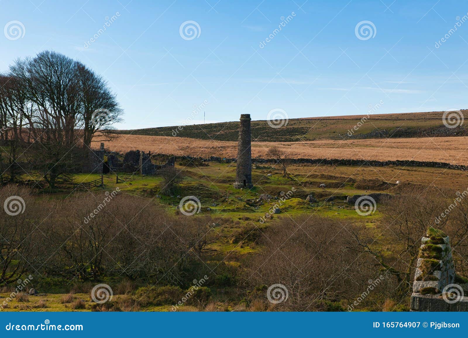 chimney at powder mills dartmoor