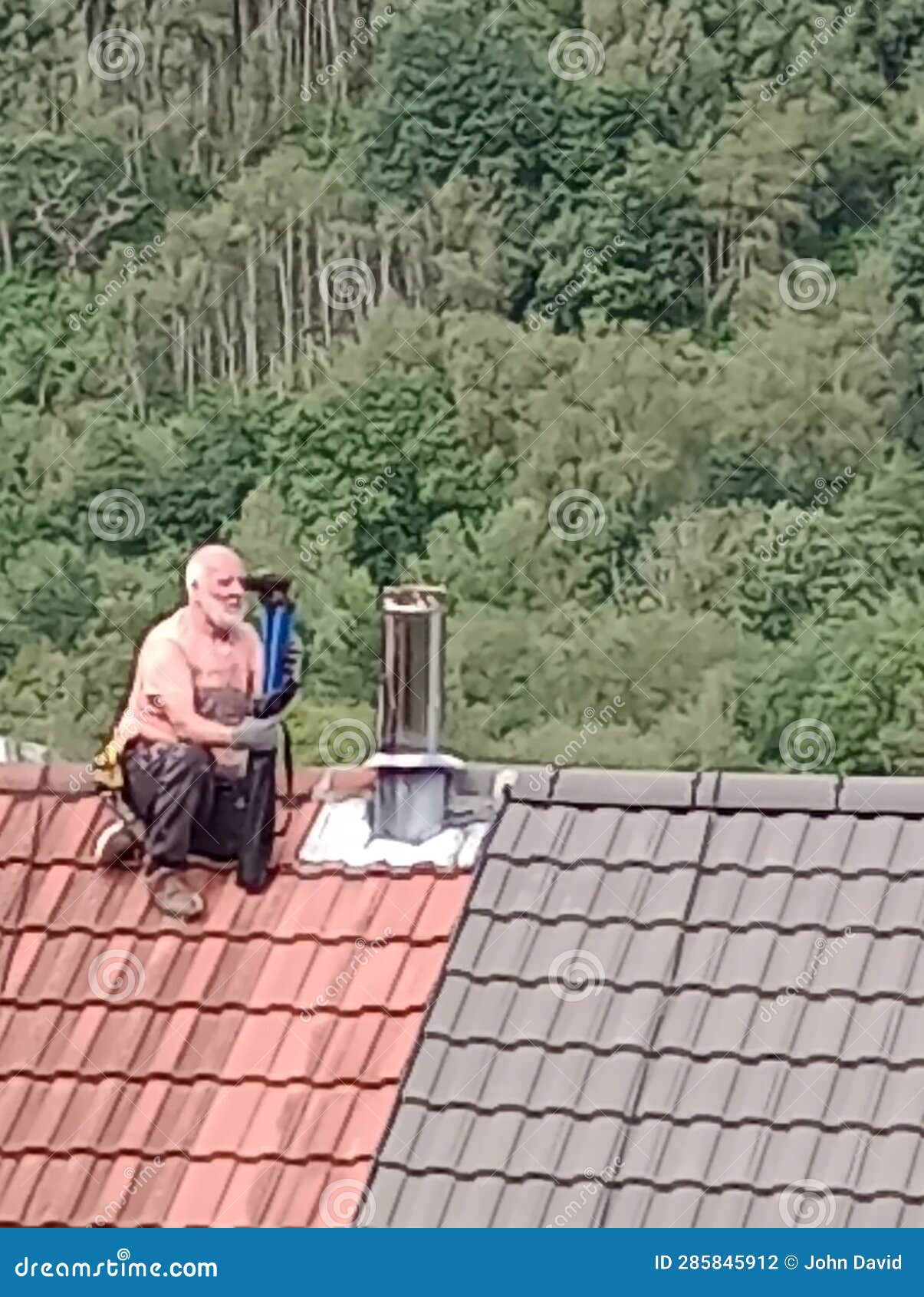 Chimney Sweep with Trees in Back Ground Editorial Photography Image