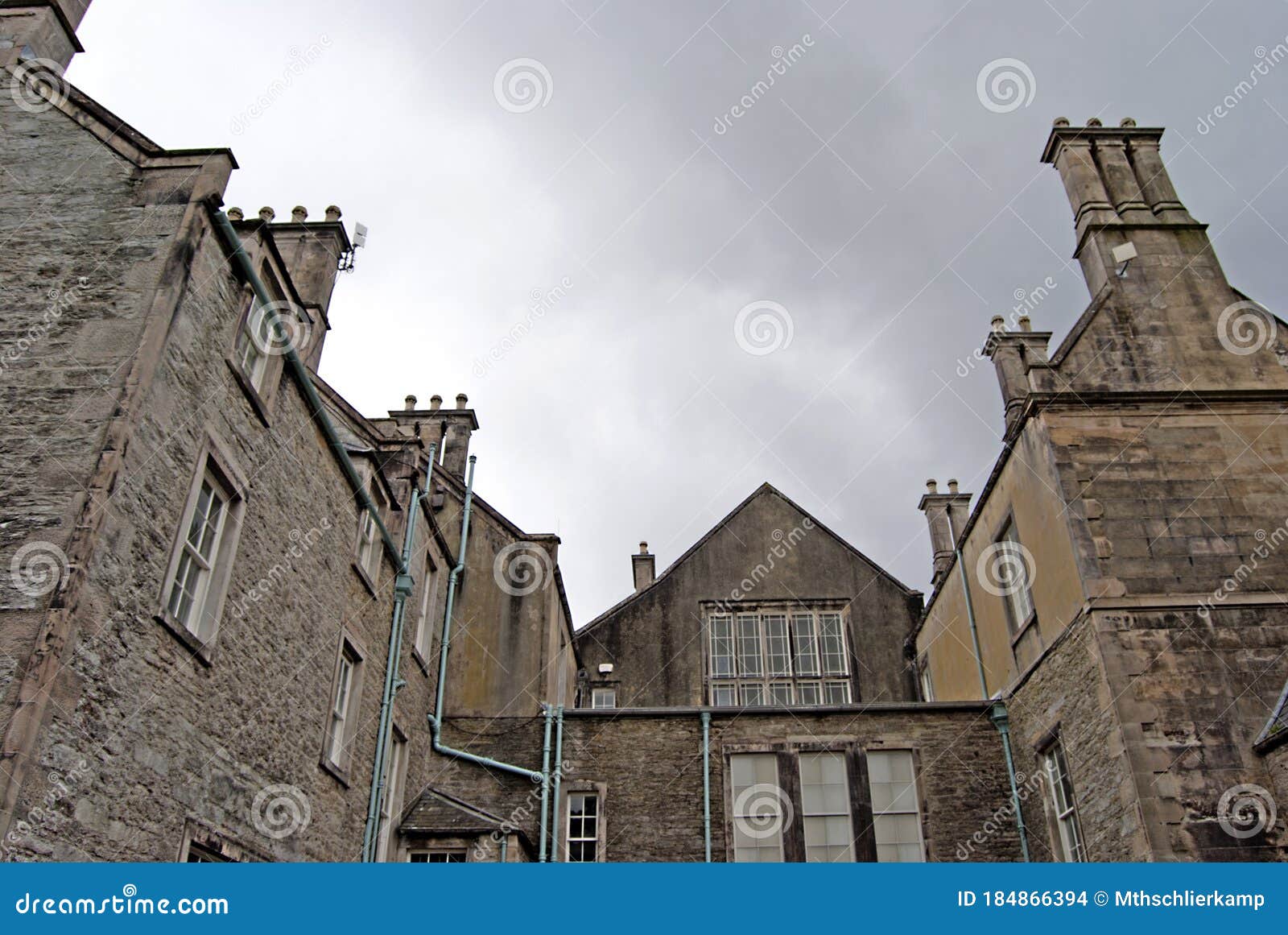 Chimneys of an Old House, Ireland Stock Photo Image of house, history