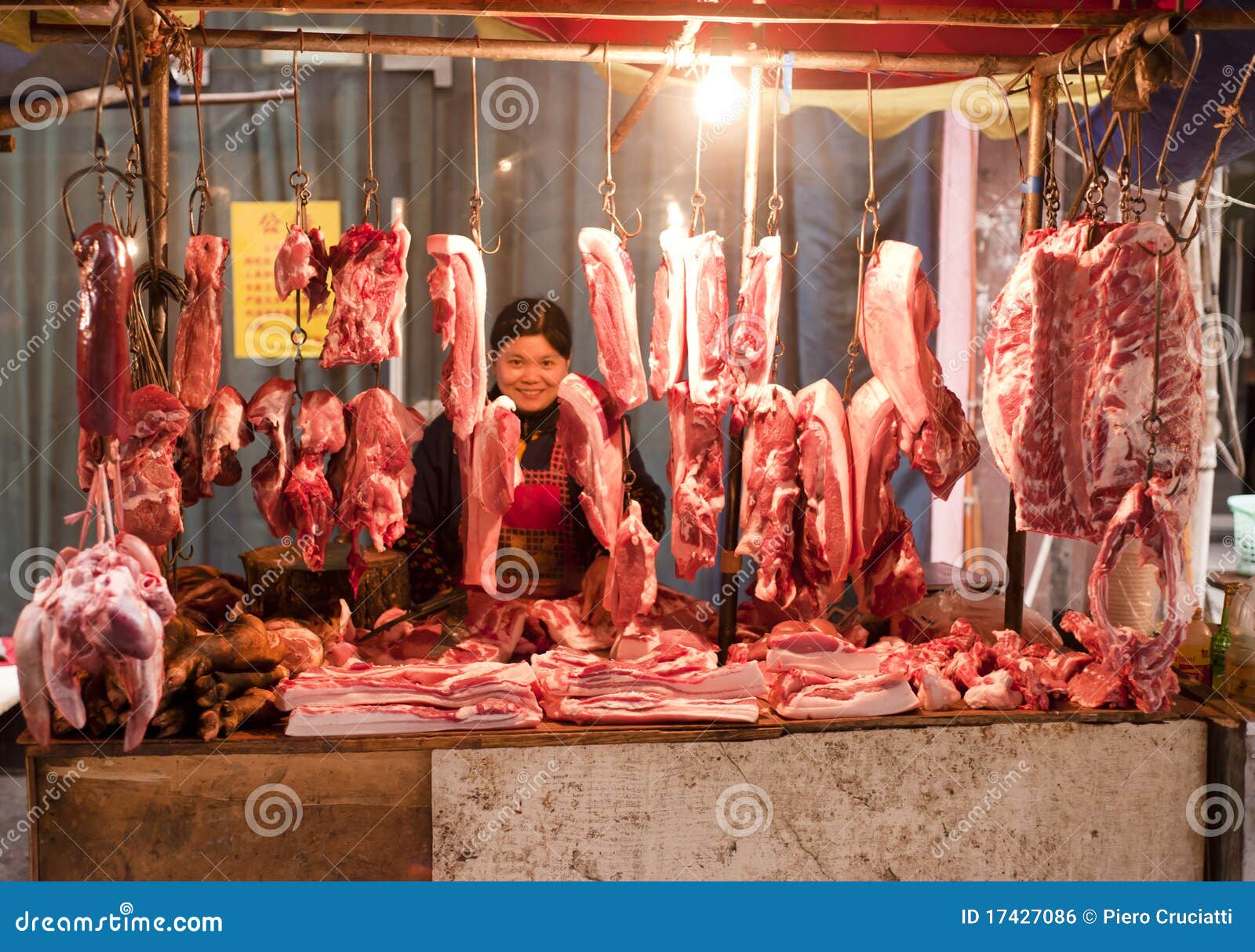 China Butcher stall editorial photo. Image of shanghai 17427086