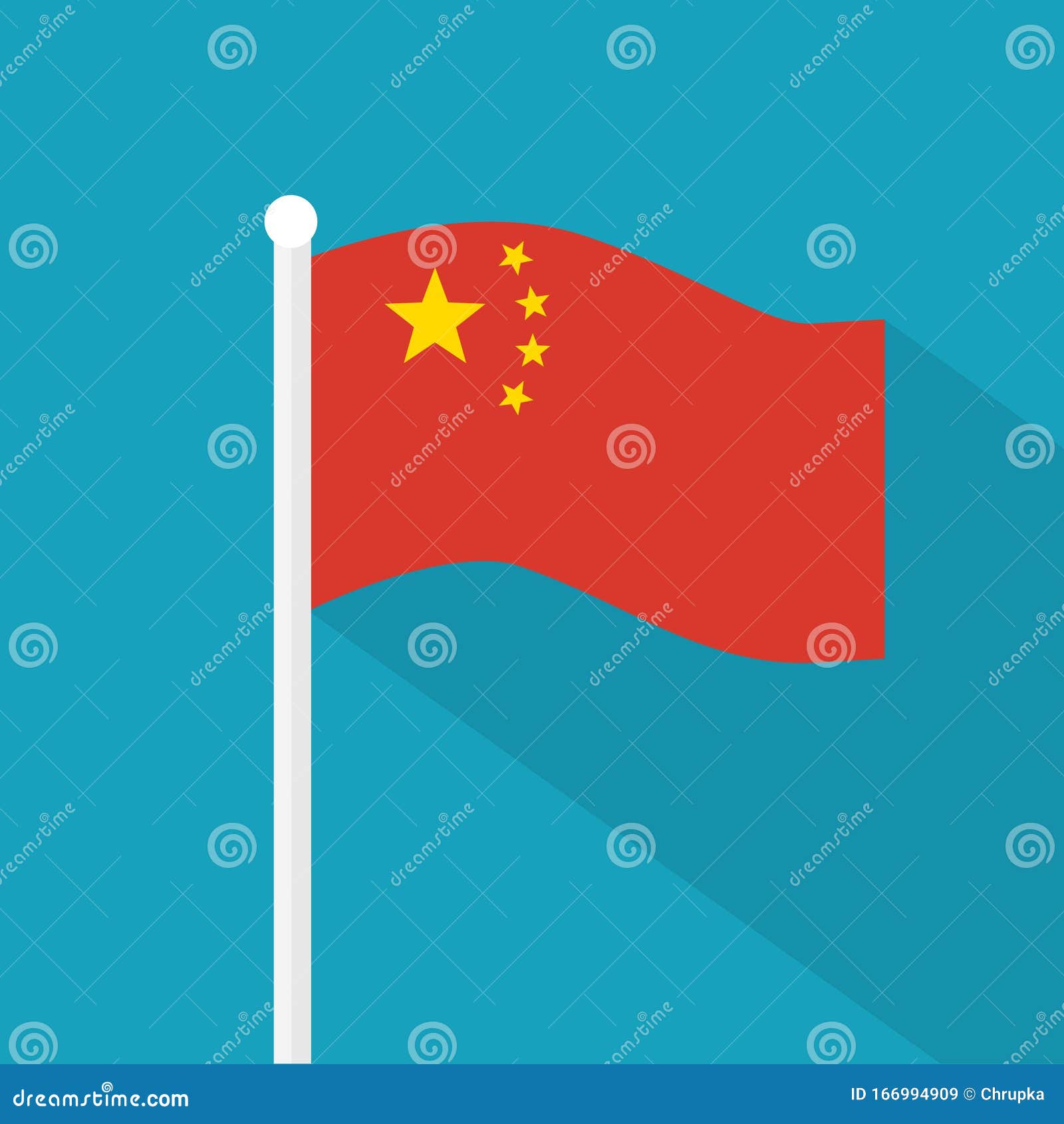 China flag icon stock vector. Illustration of country 166994909