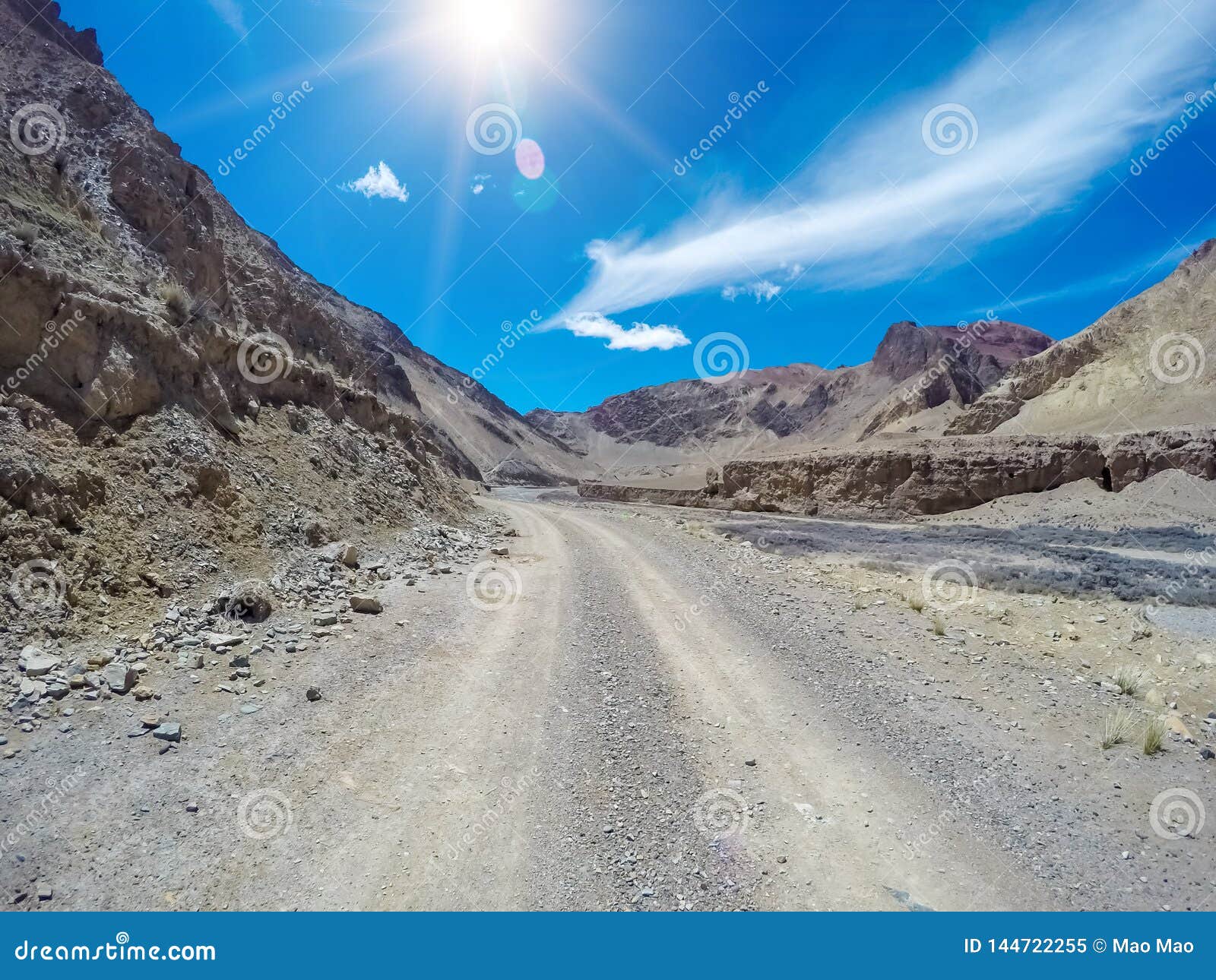 China Qinghai Qilian Mountain Mud and Gravel Road Stock Image Image