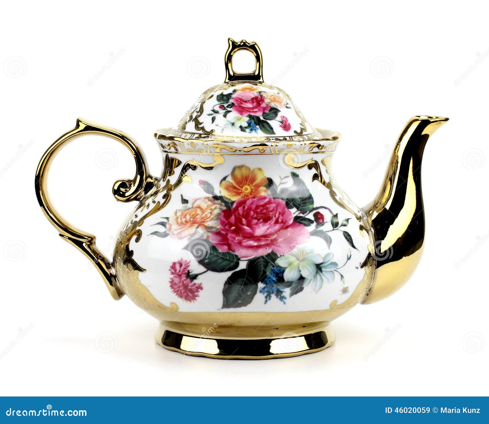 china teapot  on white background