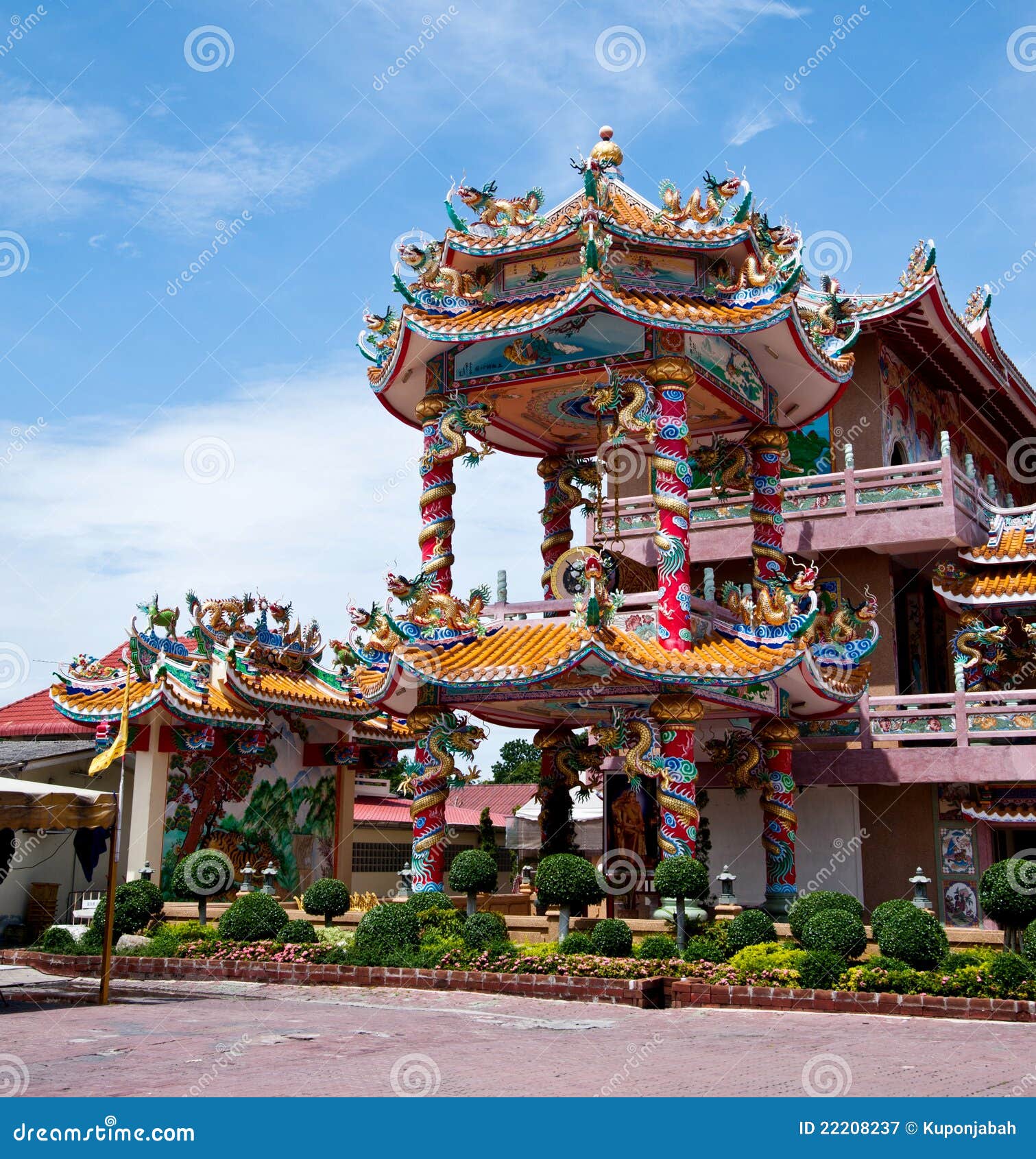 China temple stock image. Image of bush, asia, famous 22208237