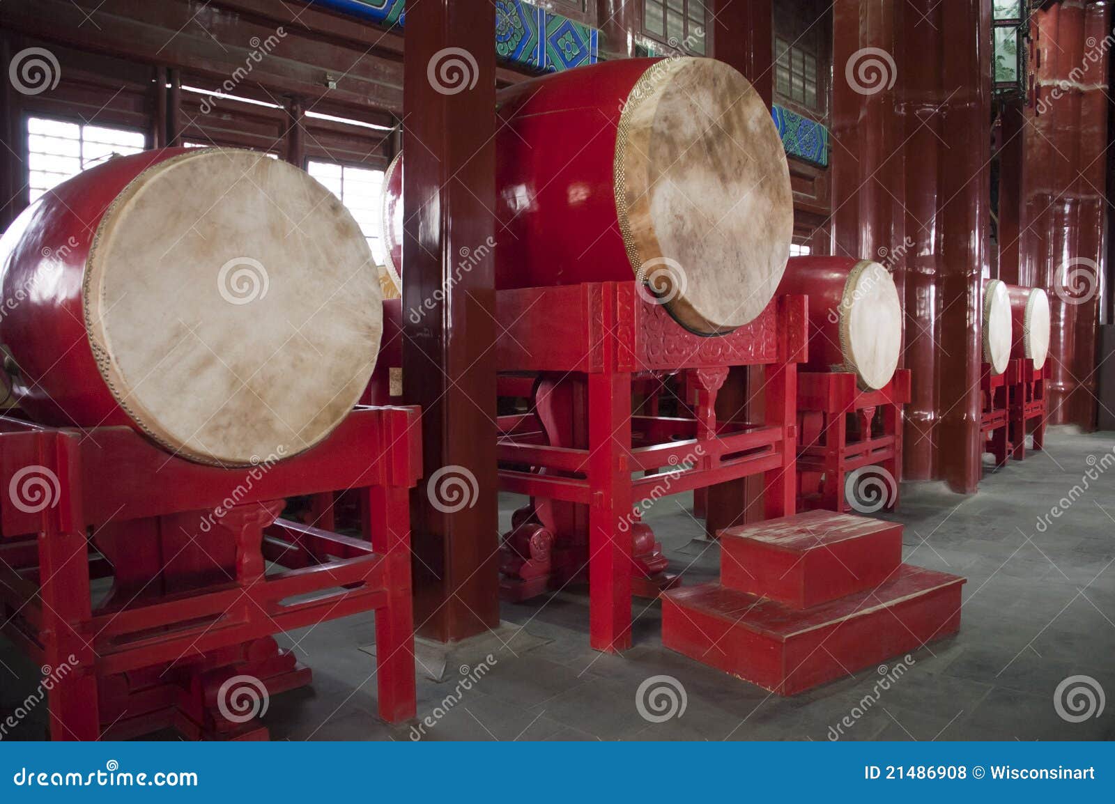 China Travel, Drum in Chinese Drum Tower Stock Photo Image of asia