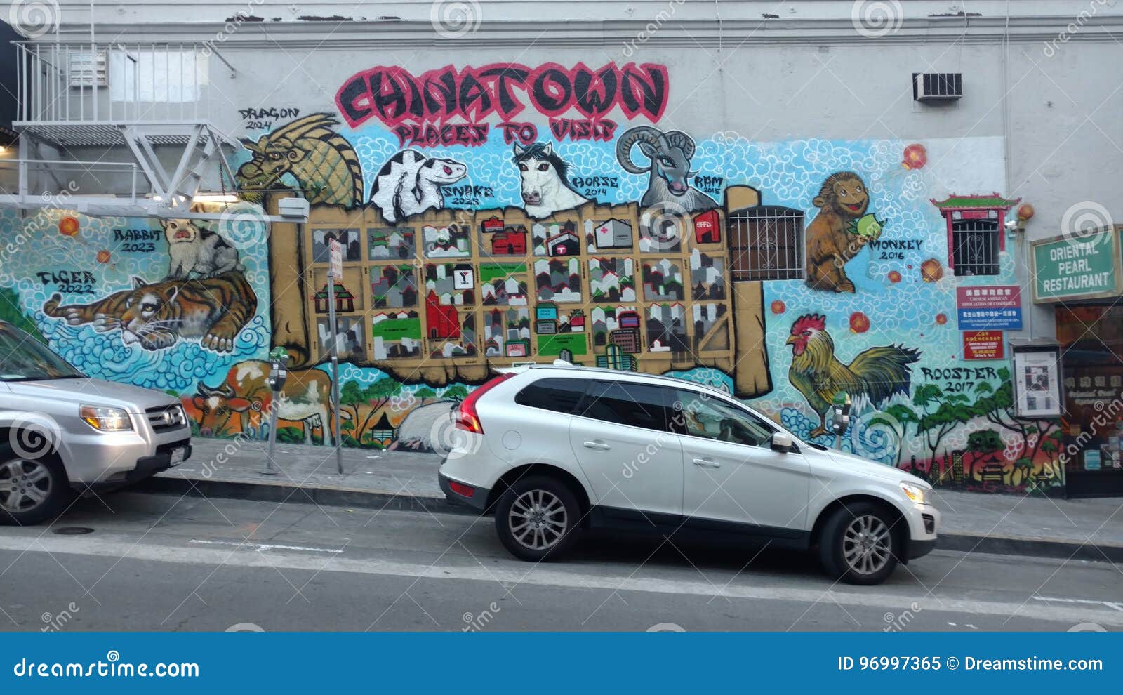 Chinatown Graffiti Map editorial image. Image of deco 96997365