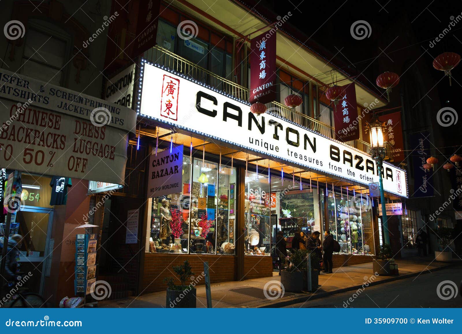 Chinatown San Francisco after Hours Editorial Image Image of location