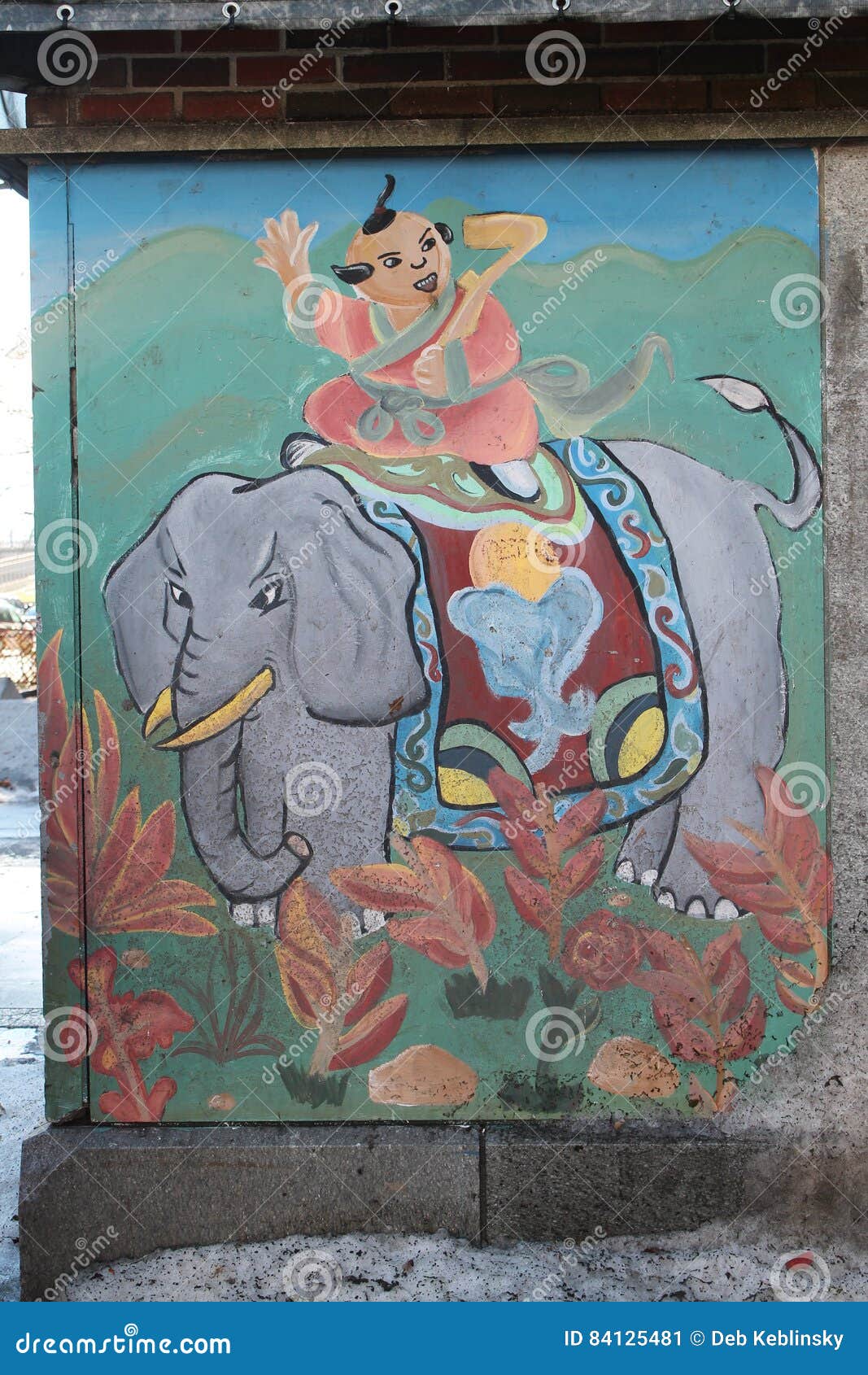 Chinatown Wall Mural editorial photo. Image of asian 84125481