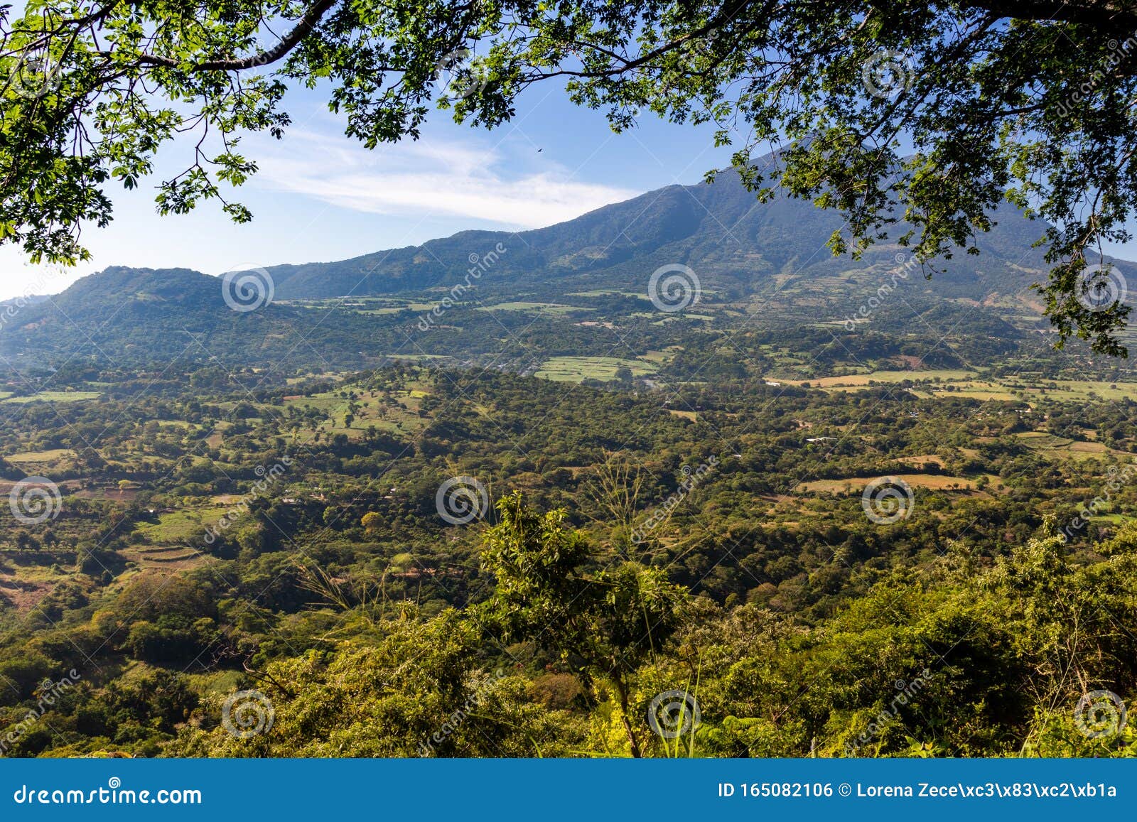 The Chinchontepec Volcano in San Vicente, El Salvador, Central America  Stock Photo - Image of daytime, field: 165082106