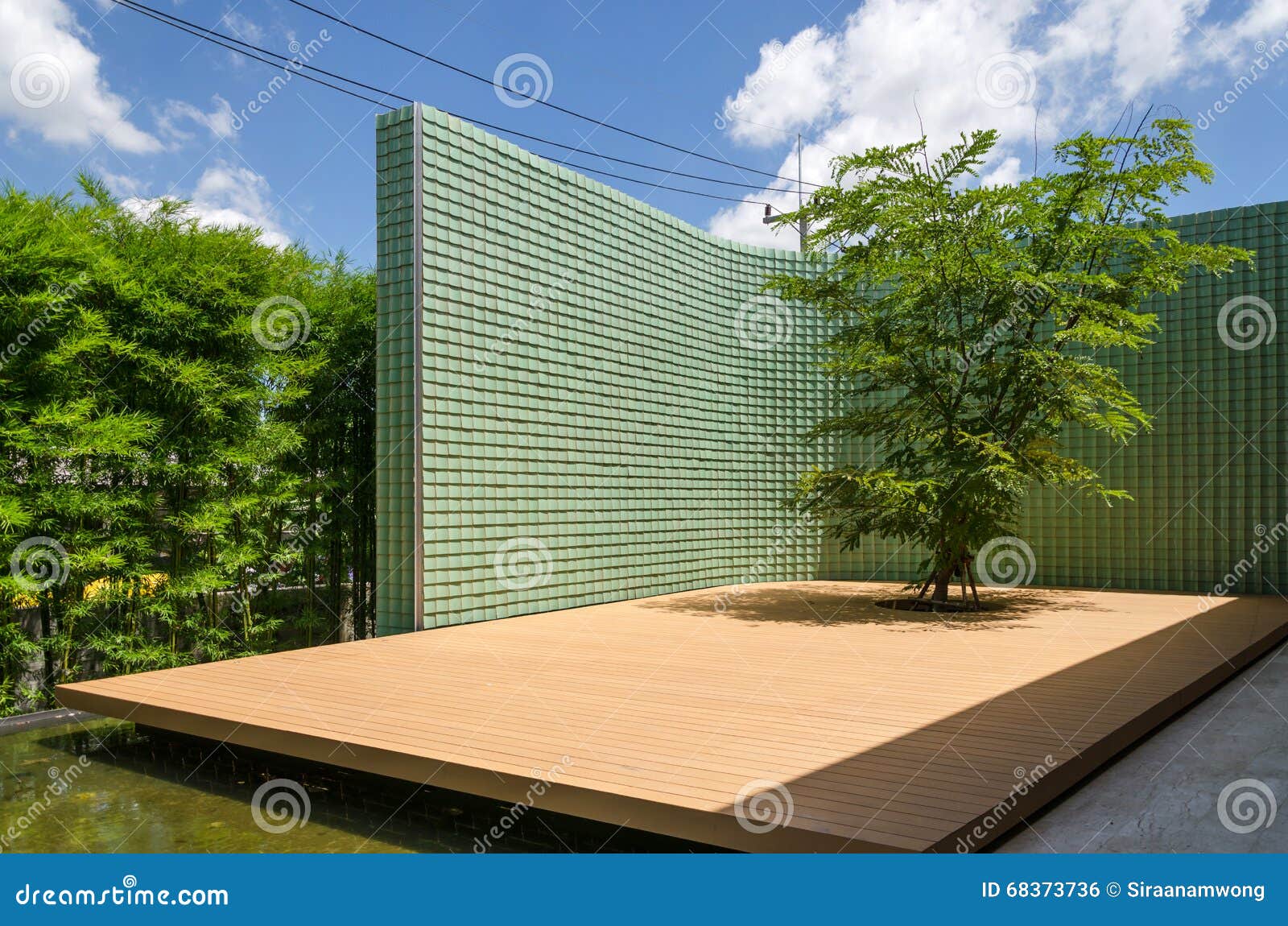 Chinees Modern Terras stock foto. Image of - 68373736