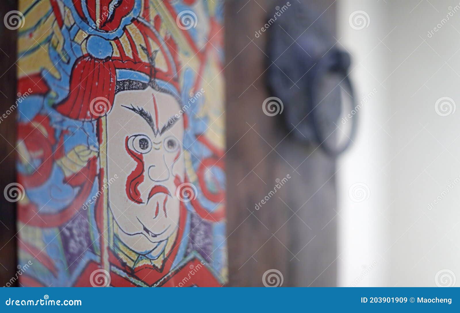 Chinese Ancient Door God Picture, Adobe Rgb Stock Image Image of