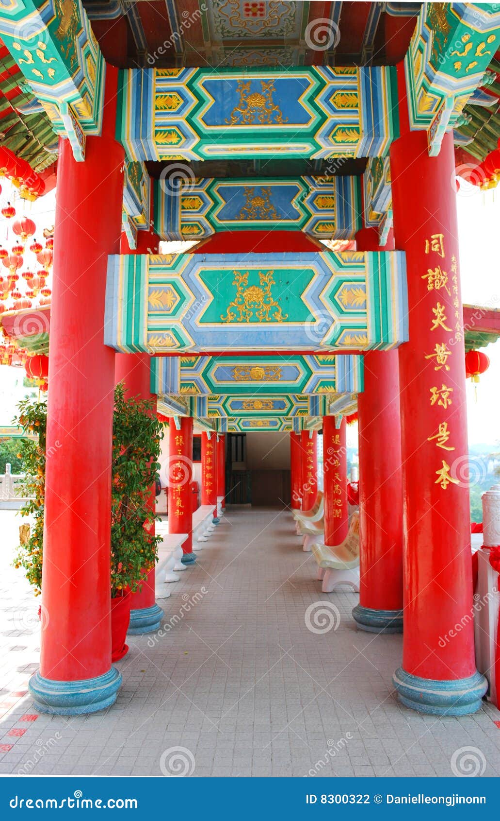 Chinese ancient pillar stock photo. Image of greek, asian 8300322