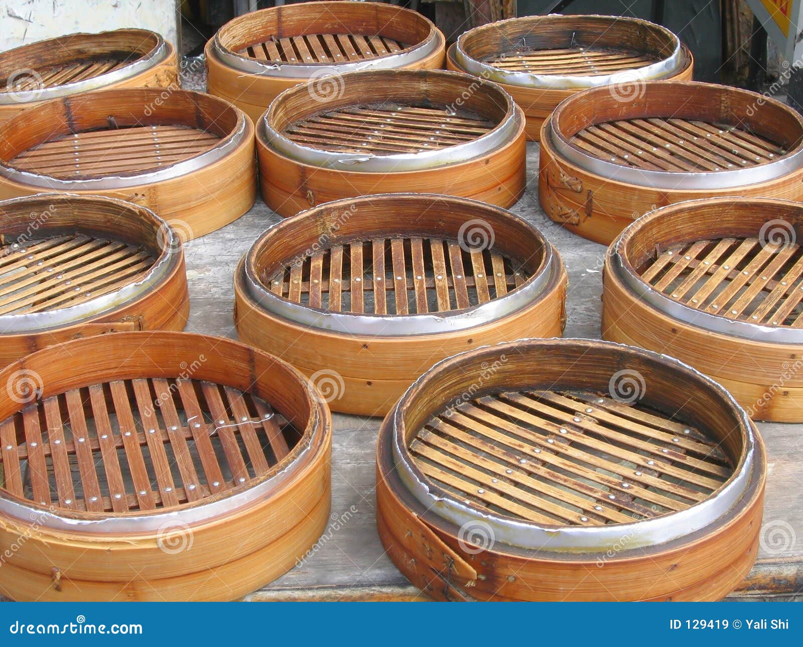 Chinese Bamboo Steamers stock image. Image of asia, china 129419