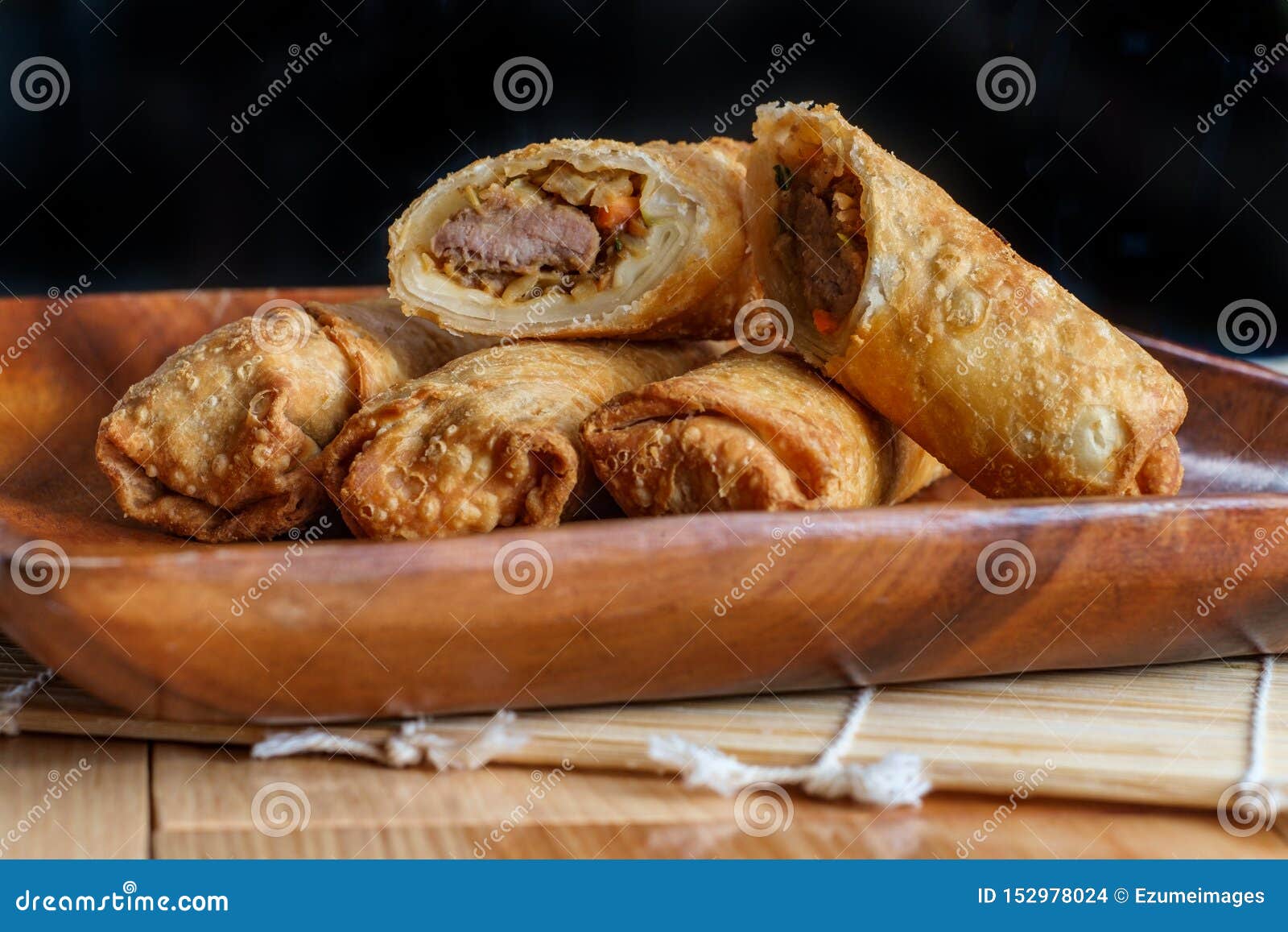 Chinese Beef Egg Rolls stock photo. Image of traditional 152978024