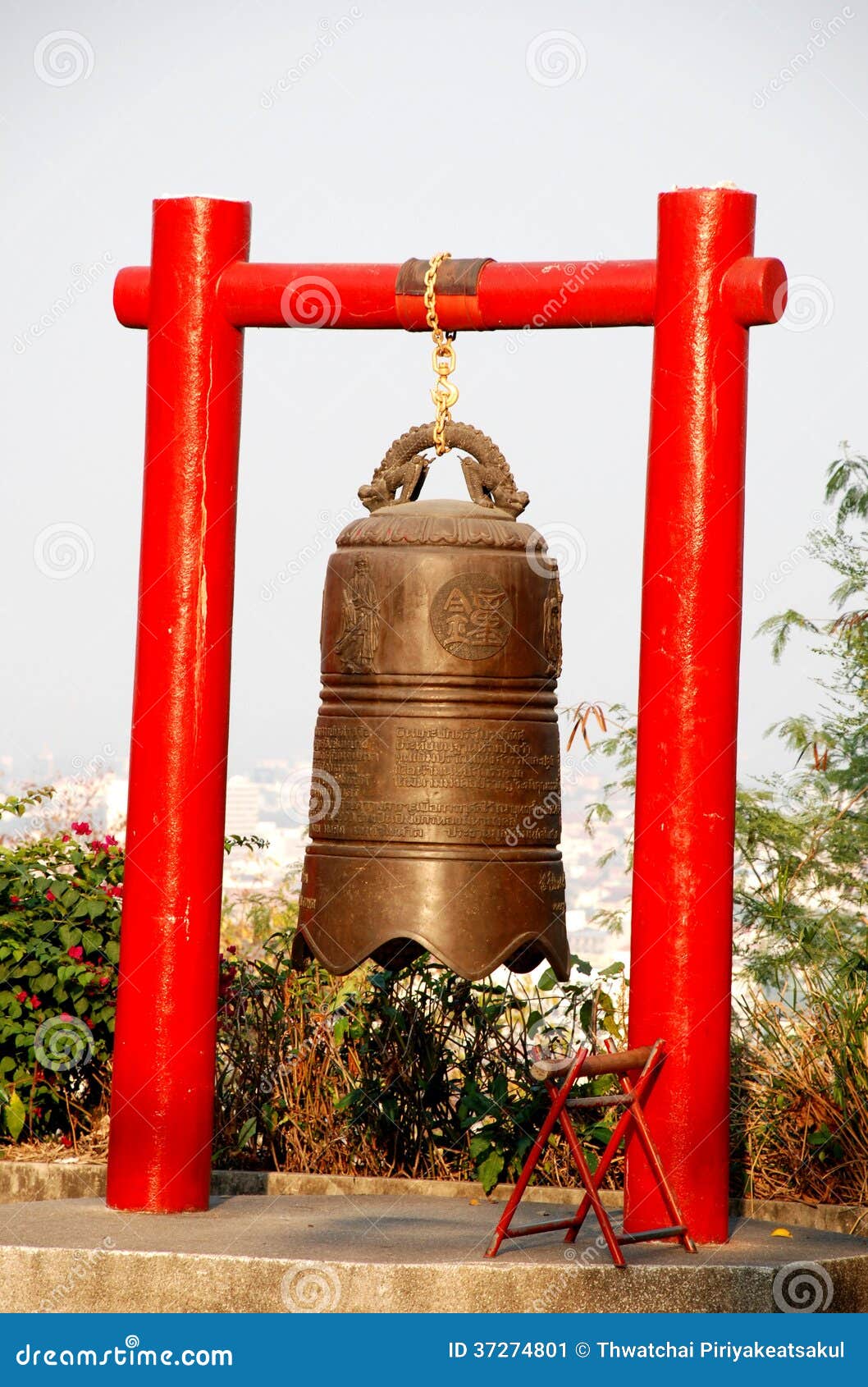Chinese bell stock image. Image of chinese, east, design 37274801