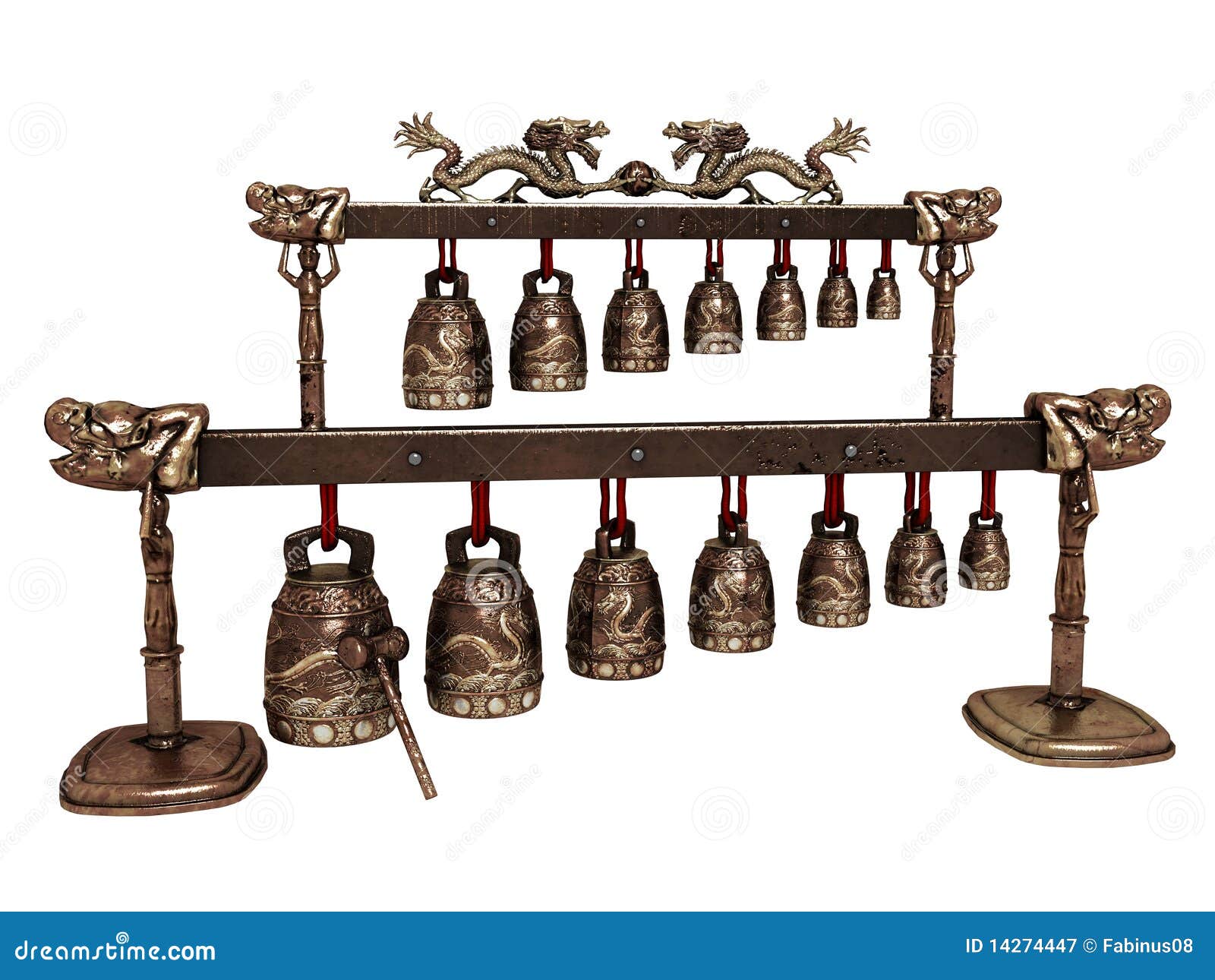 Chinese bells stock illustration. Illustration of artistic 14274447