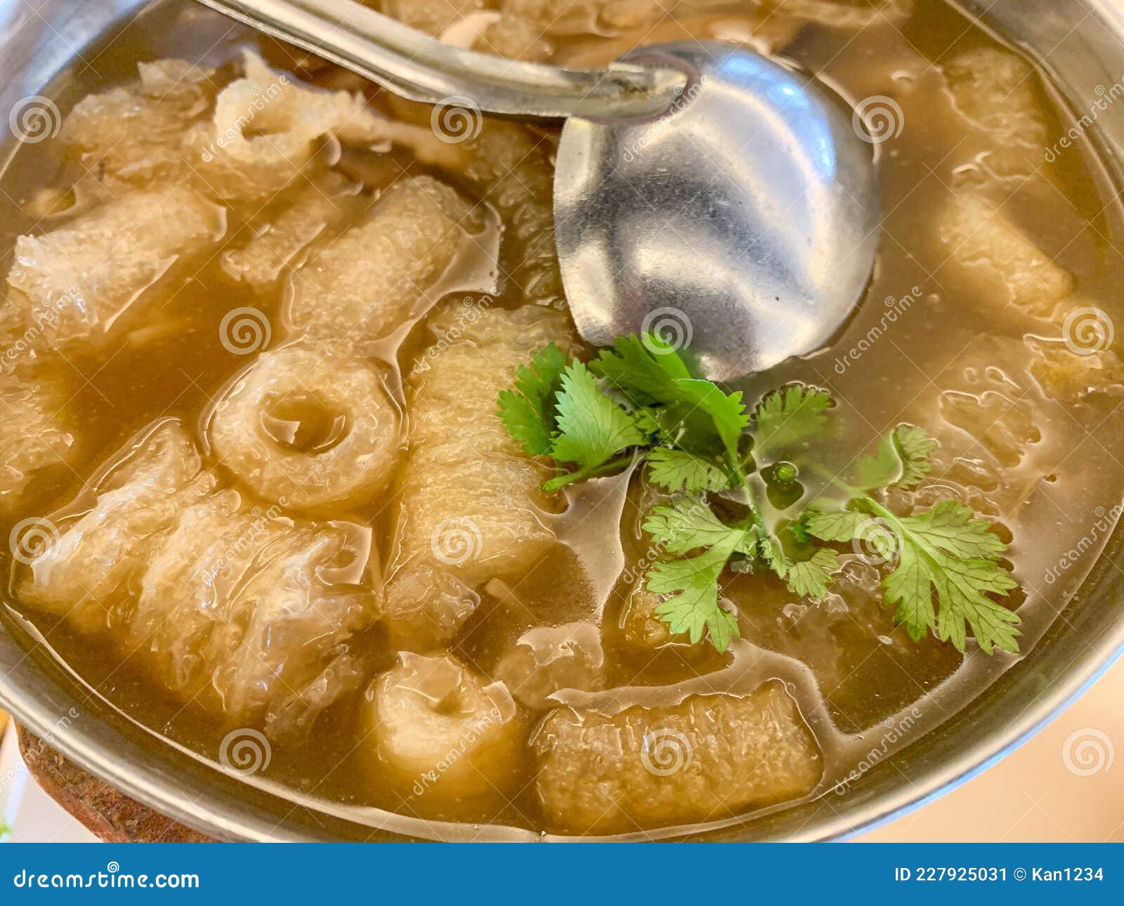 Chinese Braised Fish Maw Soup Stock Image Image of health