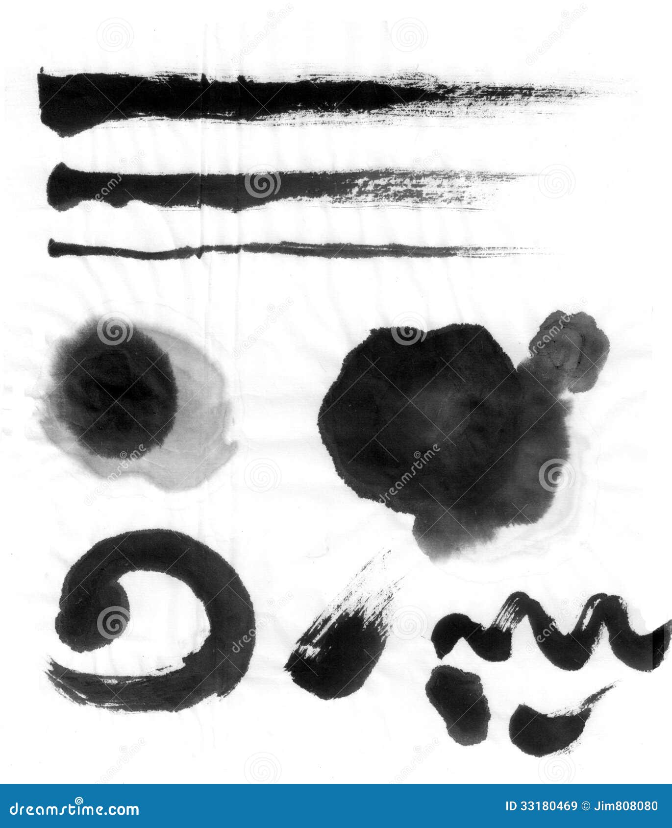 Chinese brush ink stock illustration. Illustration of calligraphy