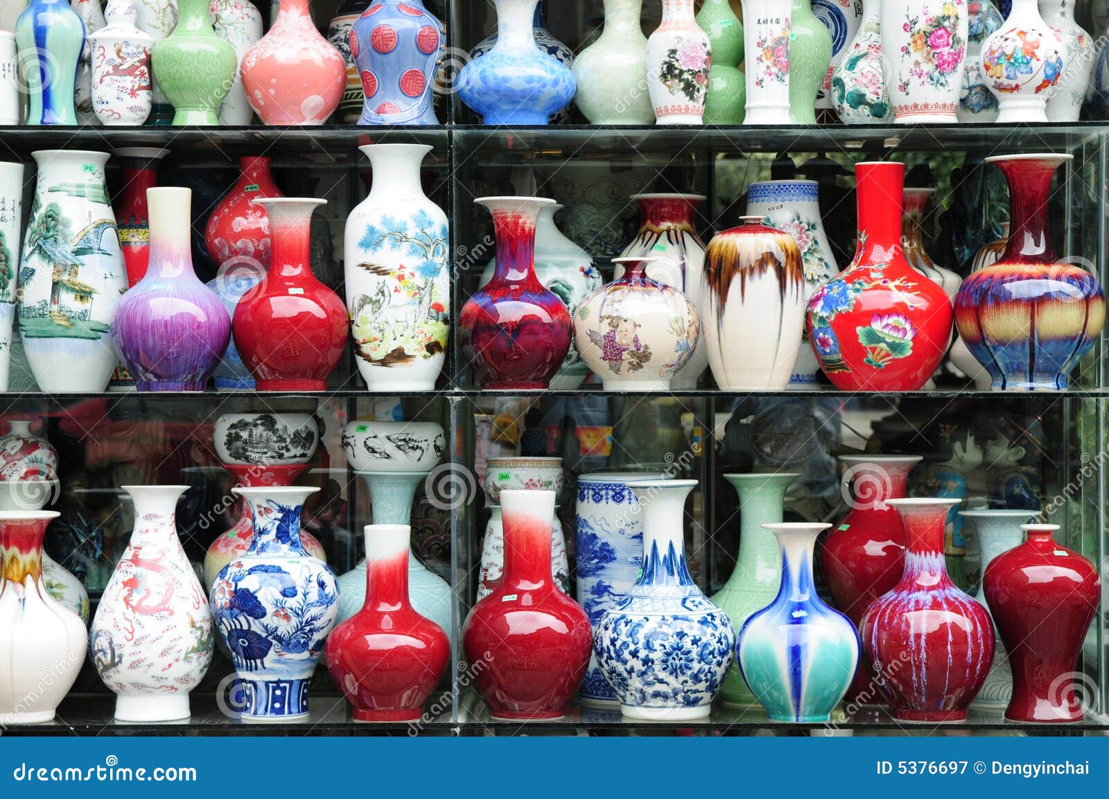 The Chinese ceramic vases stock image. Image of ancient 5376697