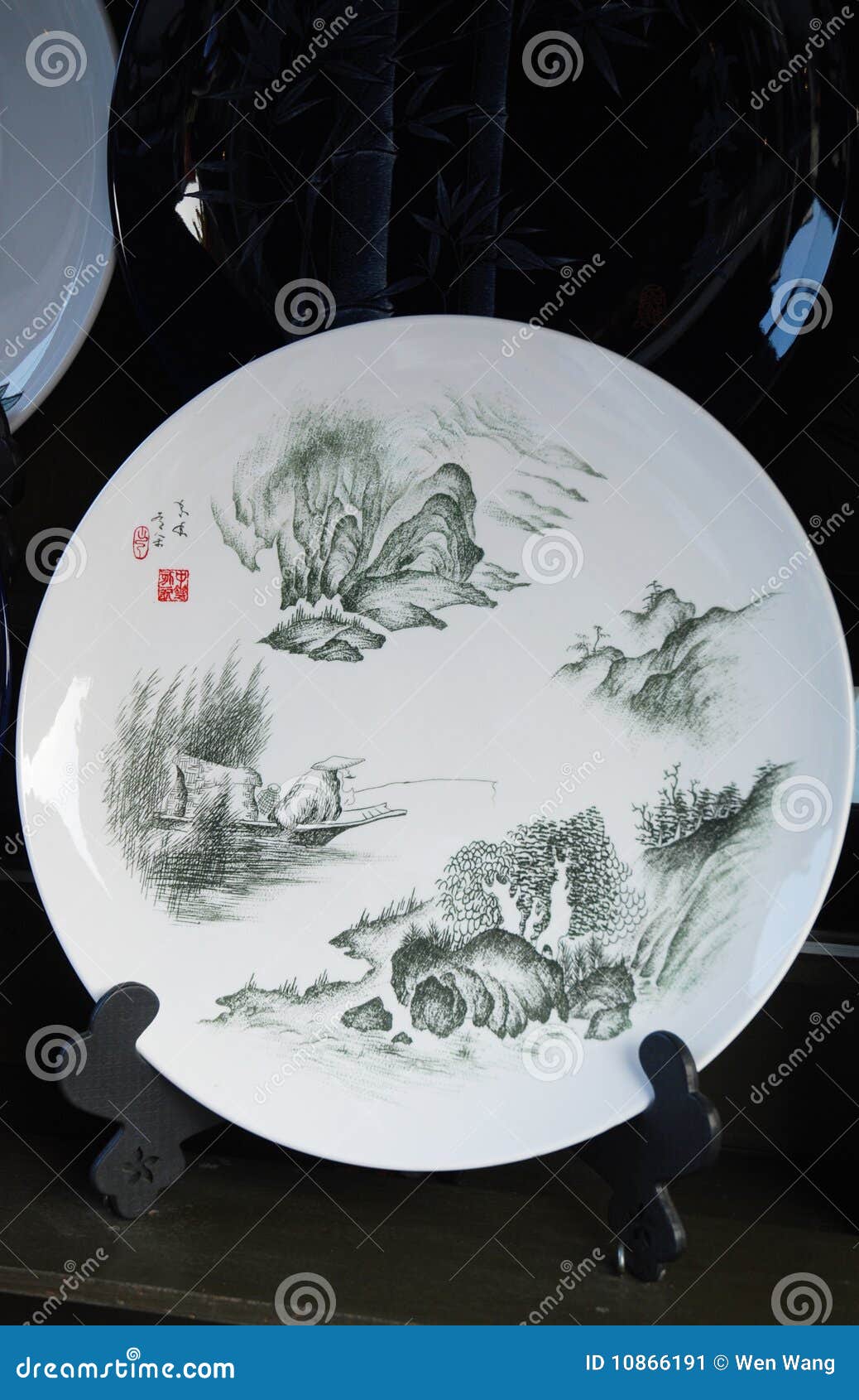 Chinese ceramics stock image. Image of chinese, black 10866191