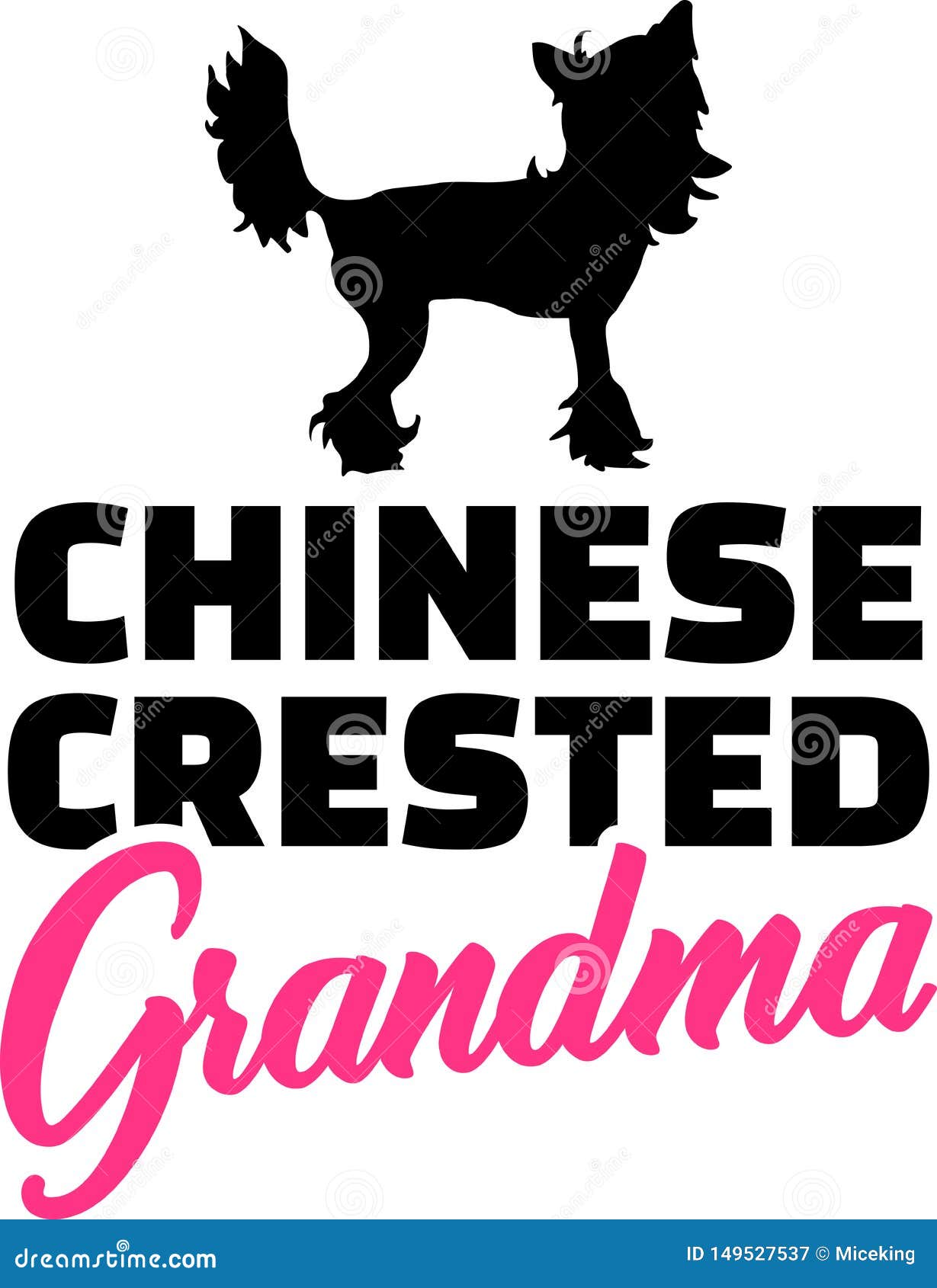 Download Chinese Crested Grandma With Silhouette Stock Vector ...