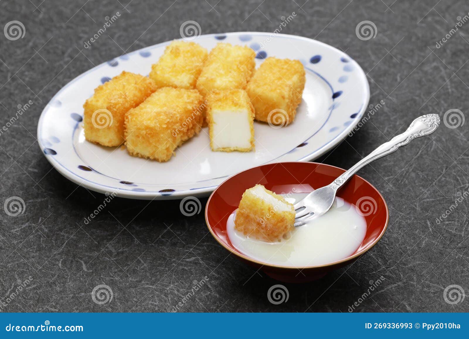 Chinese crispy fried milk stock image. Image of fried 269336993