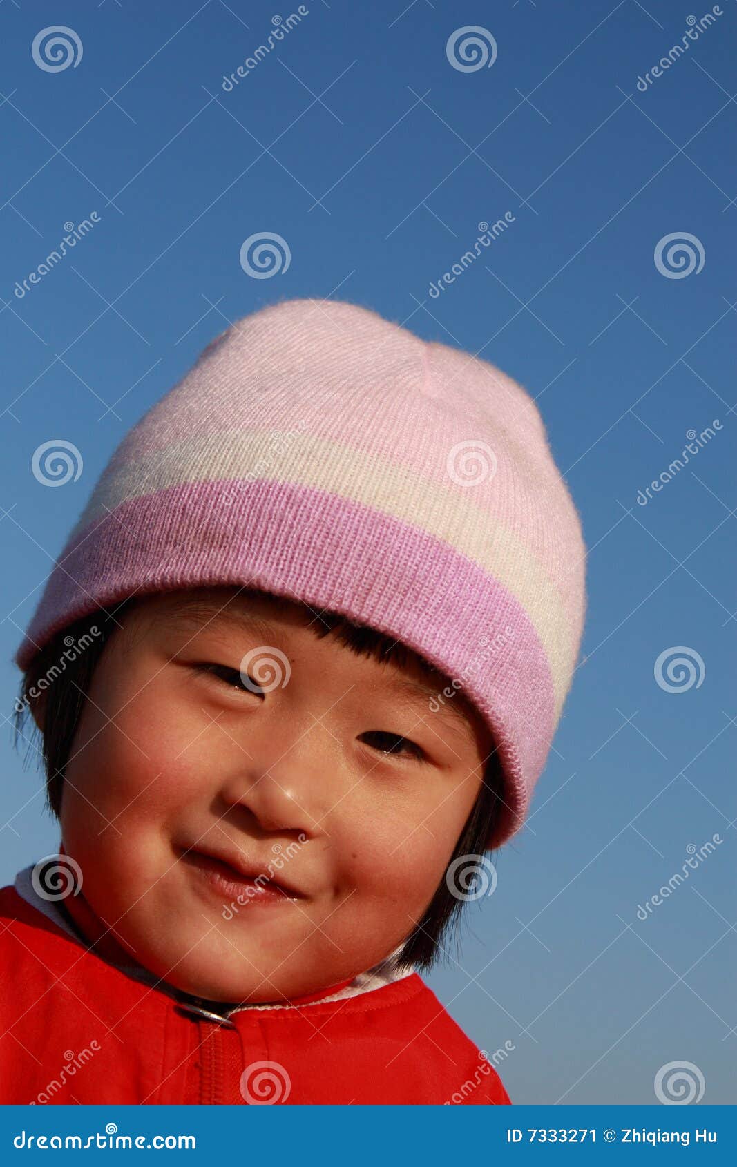 Chinese cute girl winter. Chinese cute girl portrait time winter