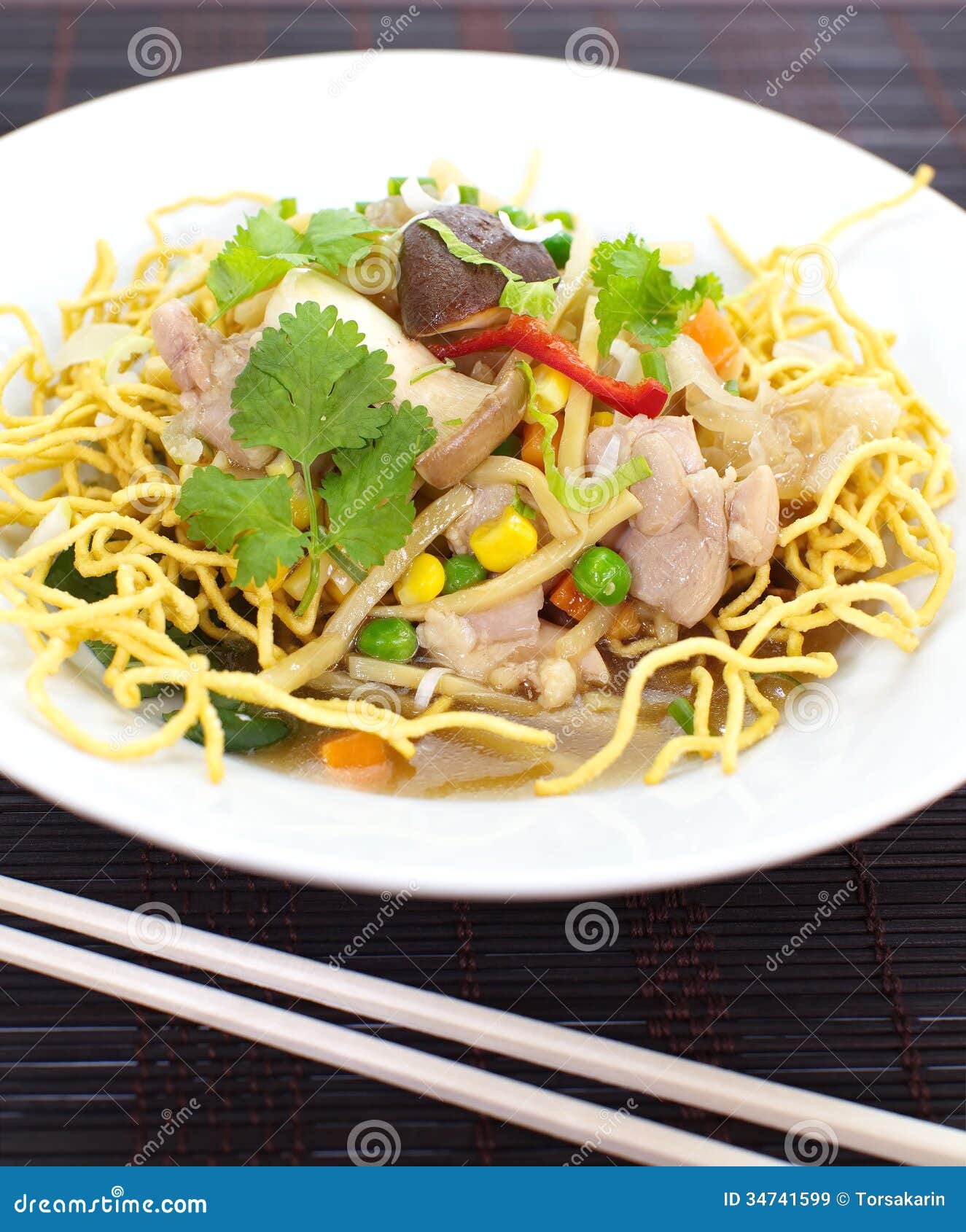 Chinese Deep Fried Noodle stock image. Image of food 34741599