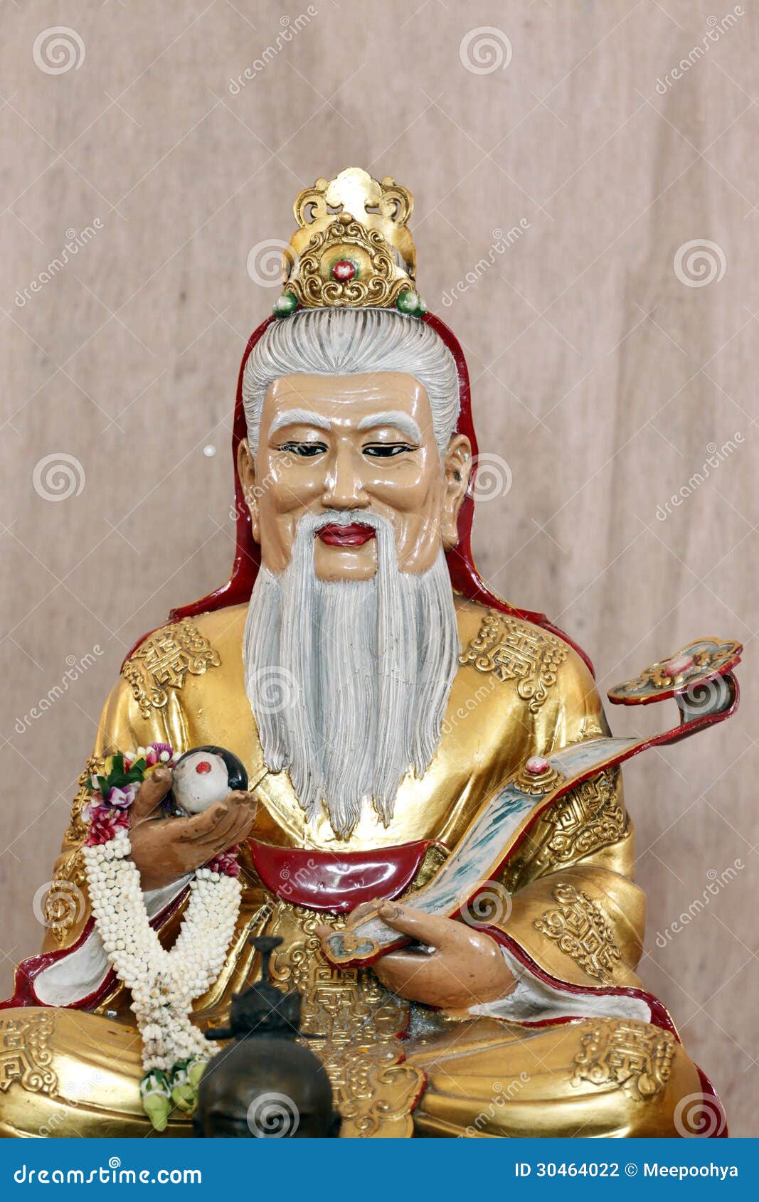 Chinese deities statue. stock photo. Image of protection 30464022