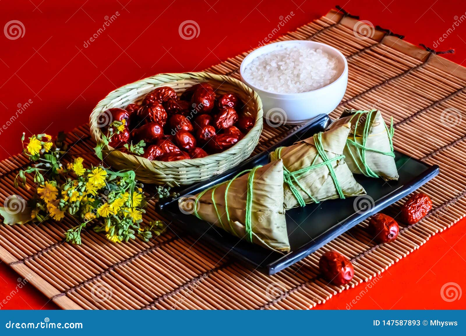 Dragon Boat Festival Traditional Food Zongzi Stock Image Image of
