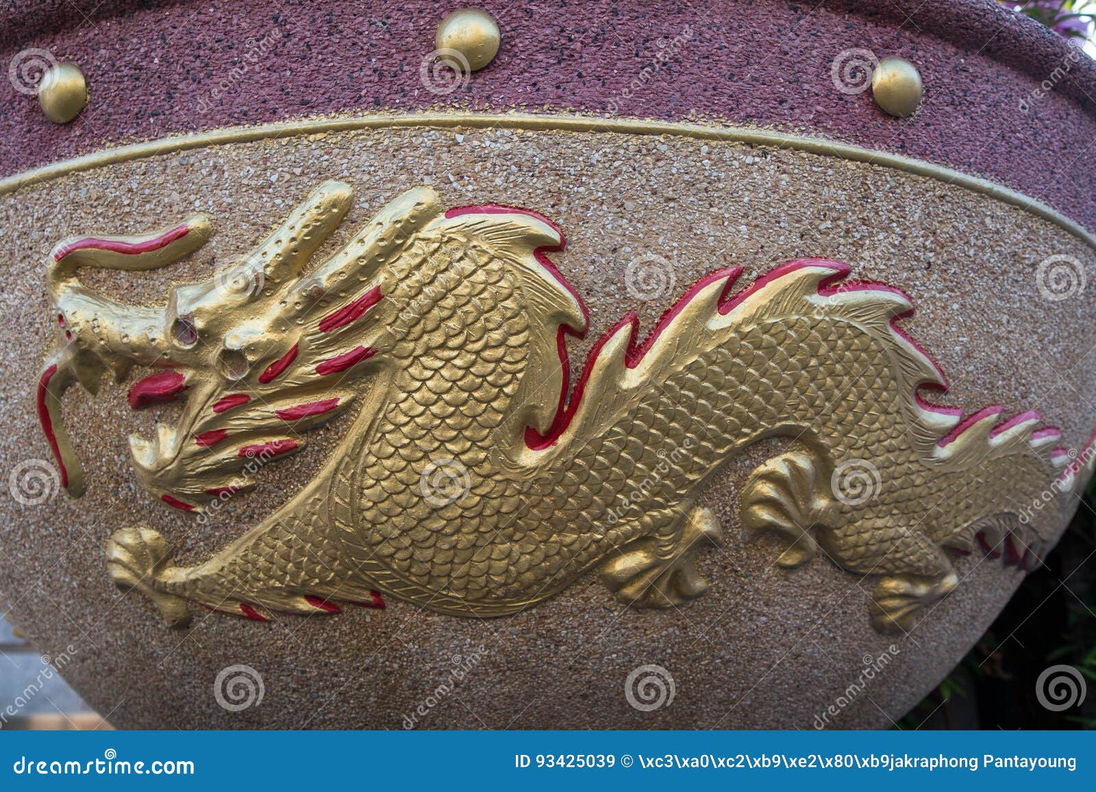 Chinese Dragon on ceramic stock image. Image of antique - 93425039