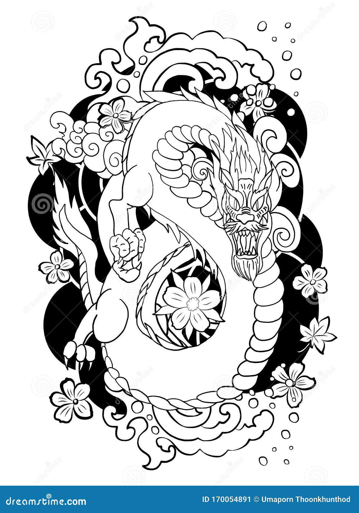 Aussine Tattoo Studio Phuket  Tattoo Japanese Dragon Cherry Blossom tatts  tattoos bodyart tattooshops tattoostudios ink inked inkcrew  amazingtattoos patong phuket thailand tattooartist tattooartists  aussinetattoo aussineTattoos 