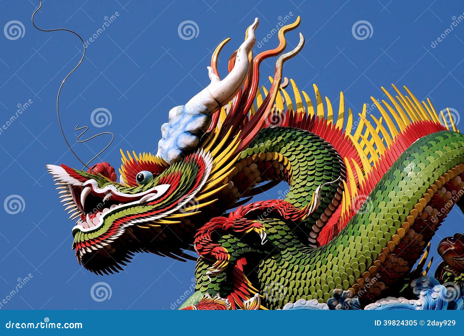 Chinese Dragon, Temple in Taiwan, Design Architecture Stock Image
