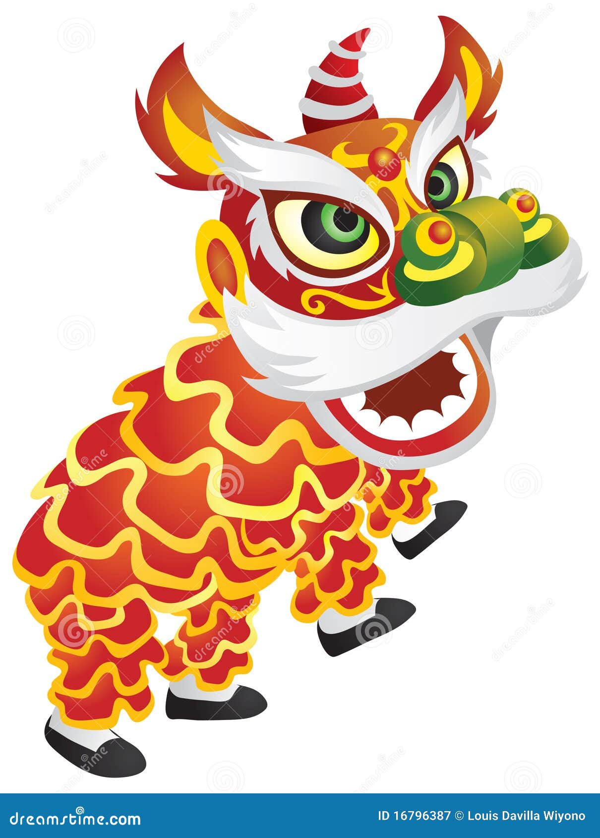 Chinese Dragon Dance stock vector. Illustration of eastern - 16796387