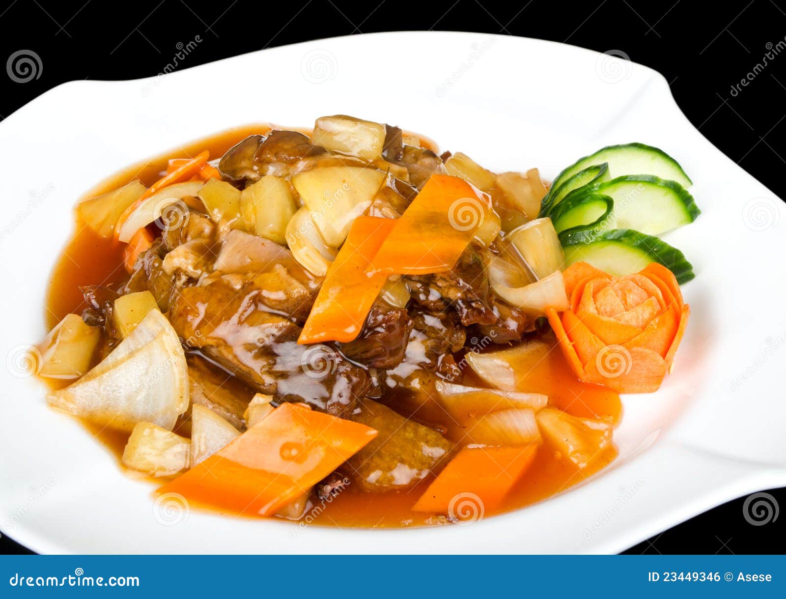 Chinese Duck with Pineapple Sauce Stock Photo Image of duck