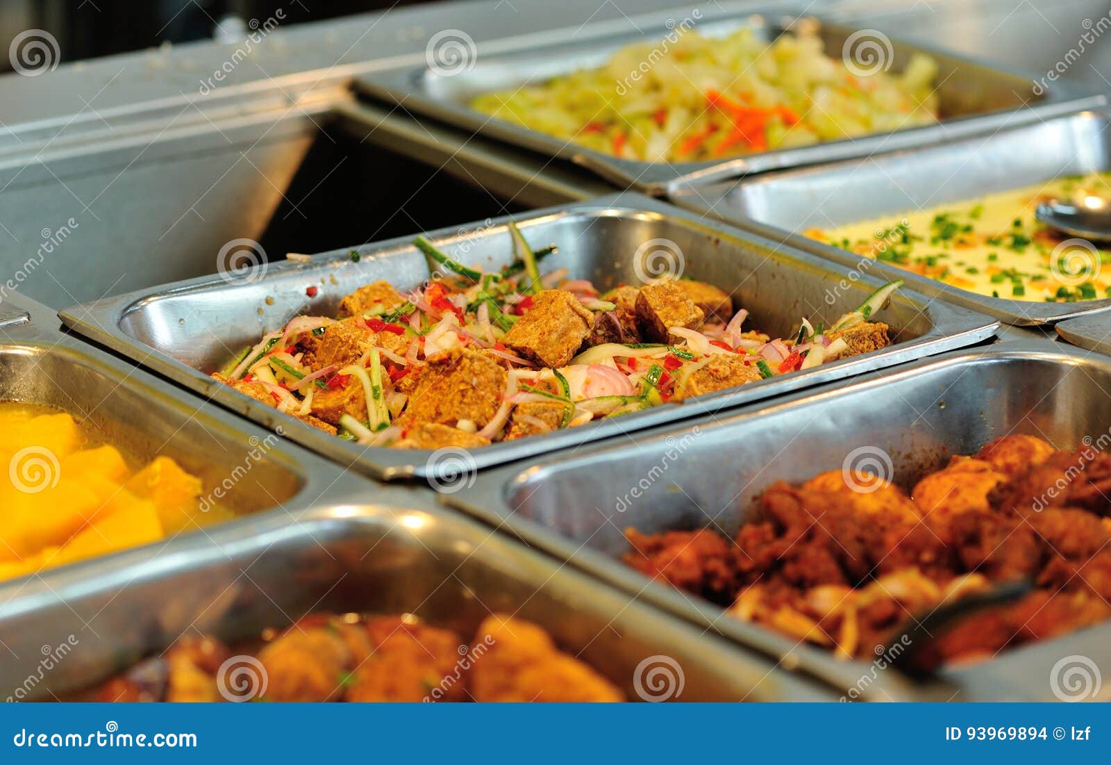 Chinese Fast Food Buffet Food Stock Photo - Image of flavor, lunch: 93969894