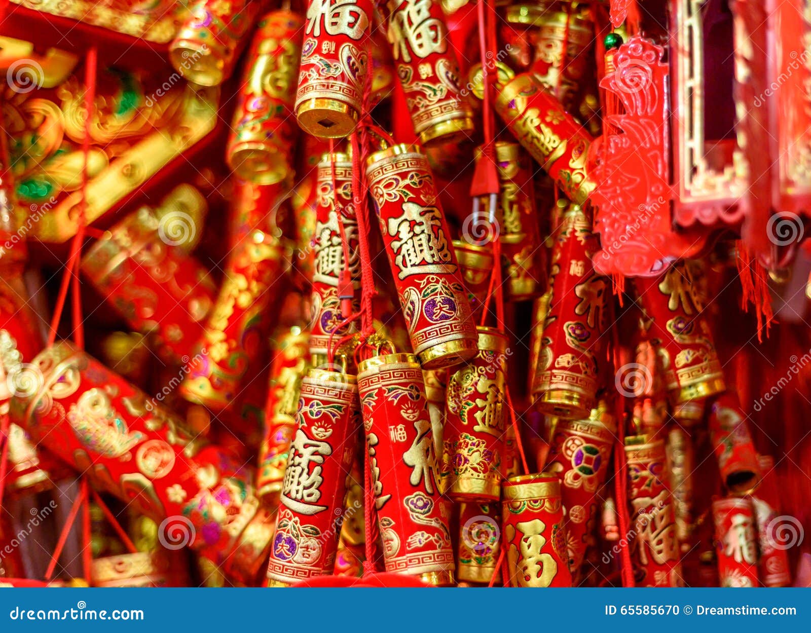 Chinese firecrackers stock photo. Image of away, symbol - 65585670