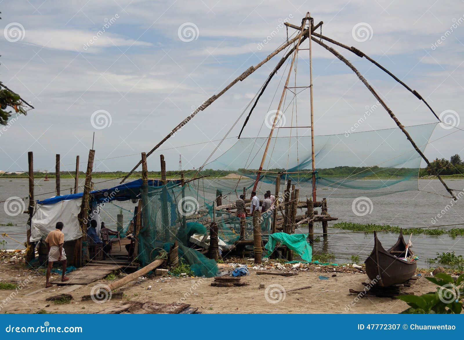 Chinese Fishing Nets in Cochin(Kochin) of India Editorial Photography -  Image of dynasty, china: 47772307