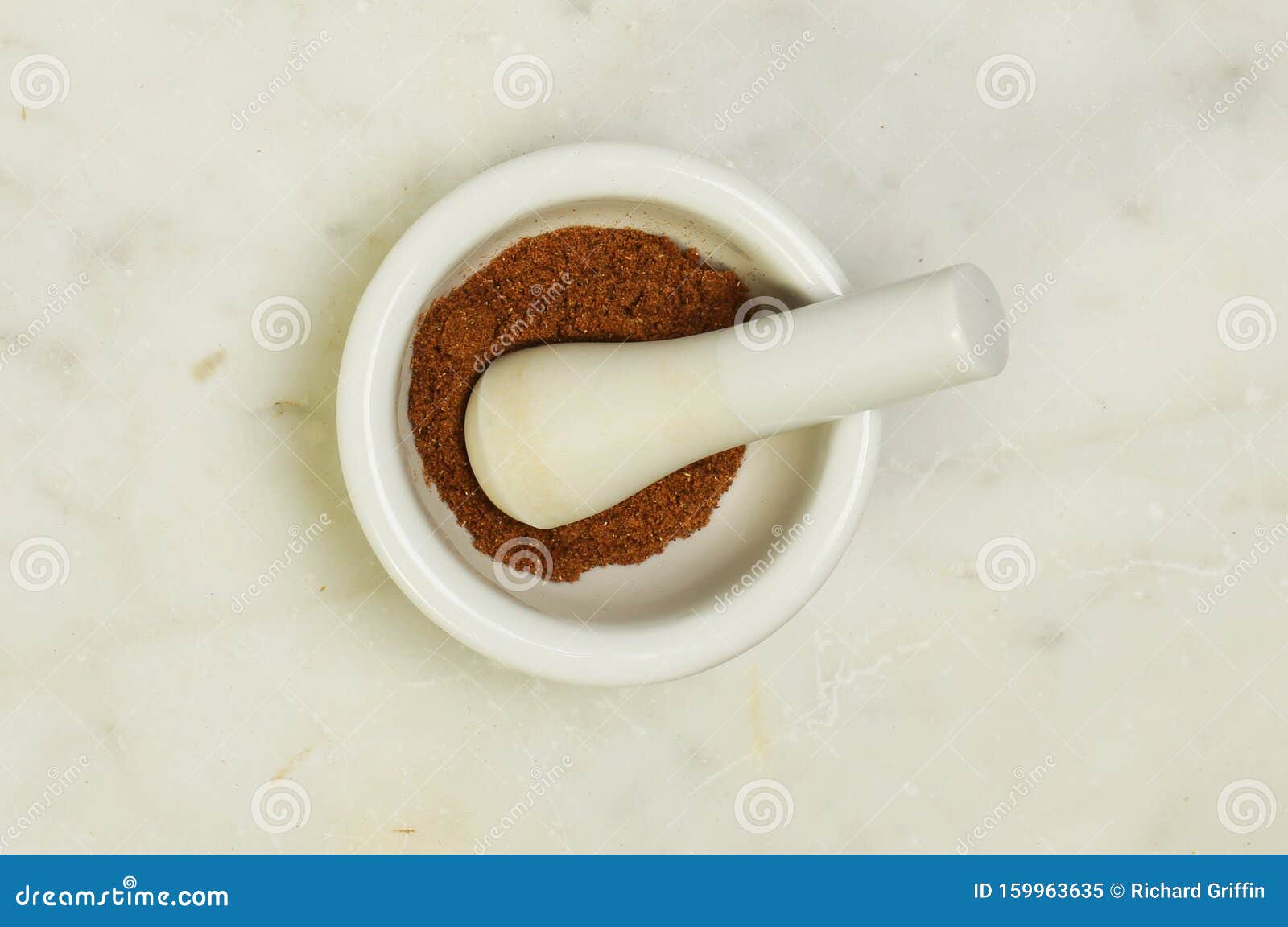 Pestle and mortar stock image. Image of ingredient, powder 159963635