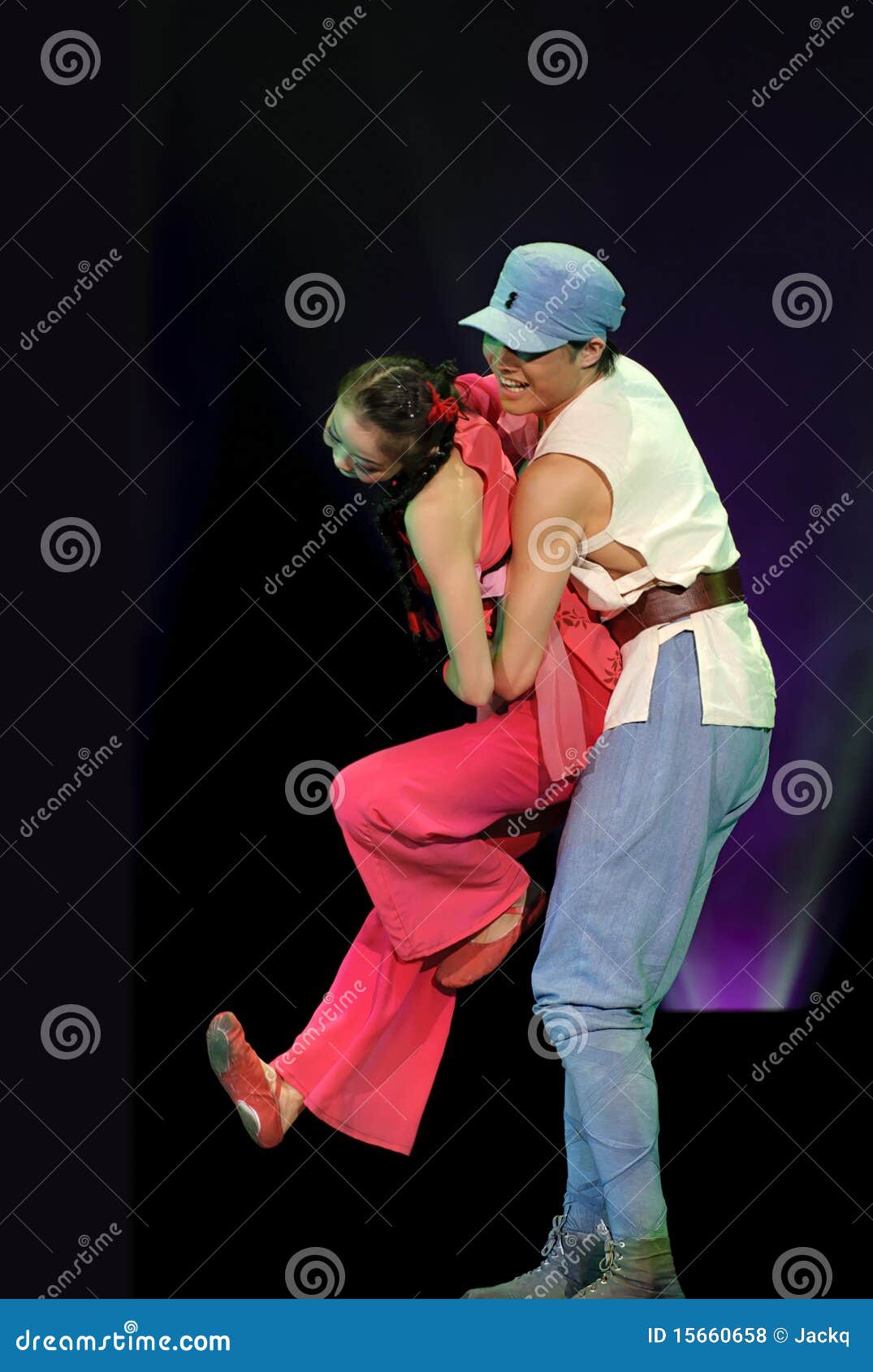 Chinese folk dance editorial stock photo. Image of couple - 15660658