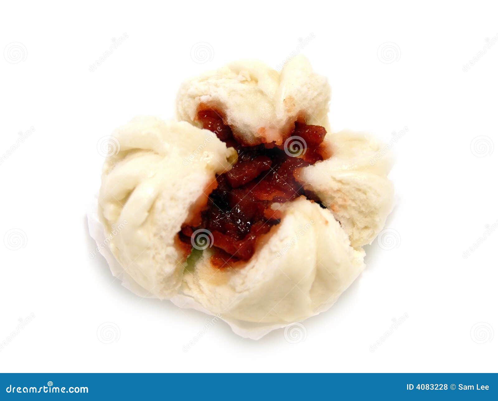 chinese food barbecued pork bun ()
