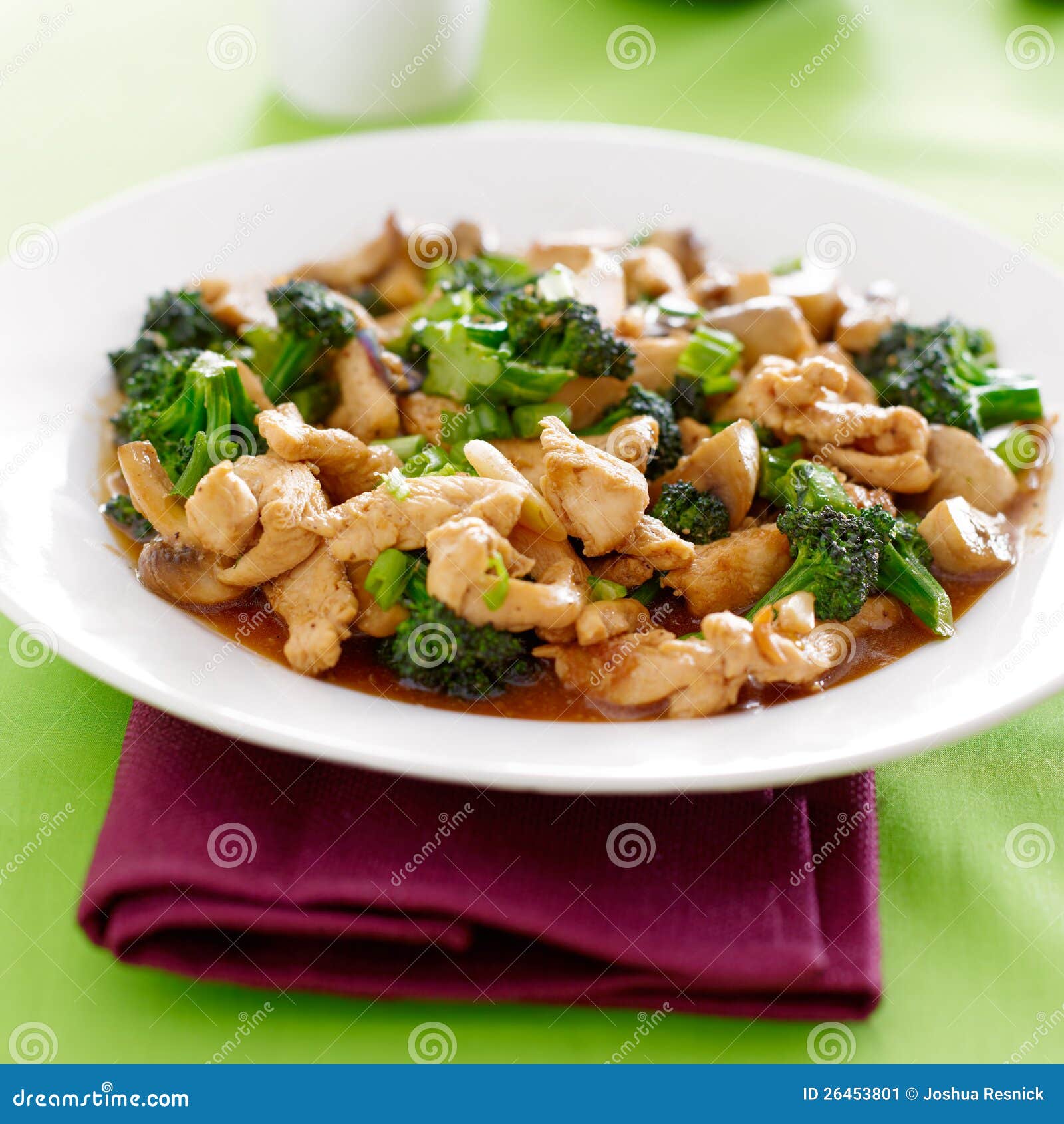 Chinese Food - Chicken and Broccoli Stir Fry Stock Image - Image of