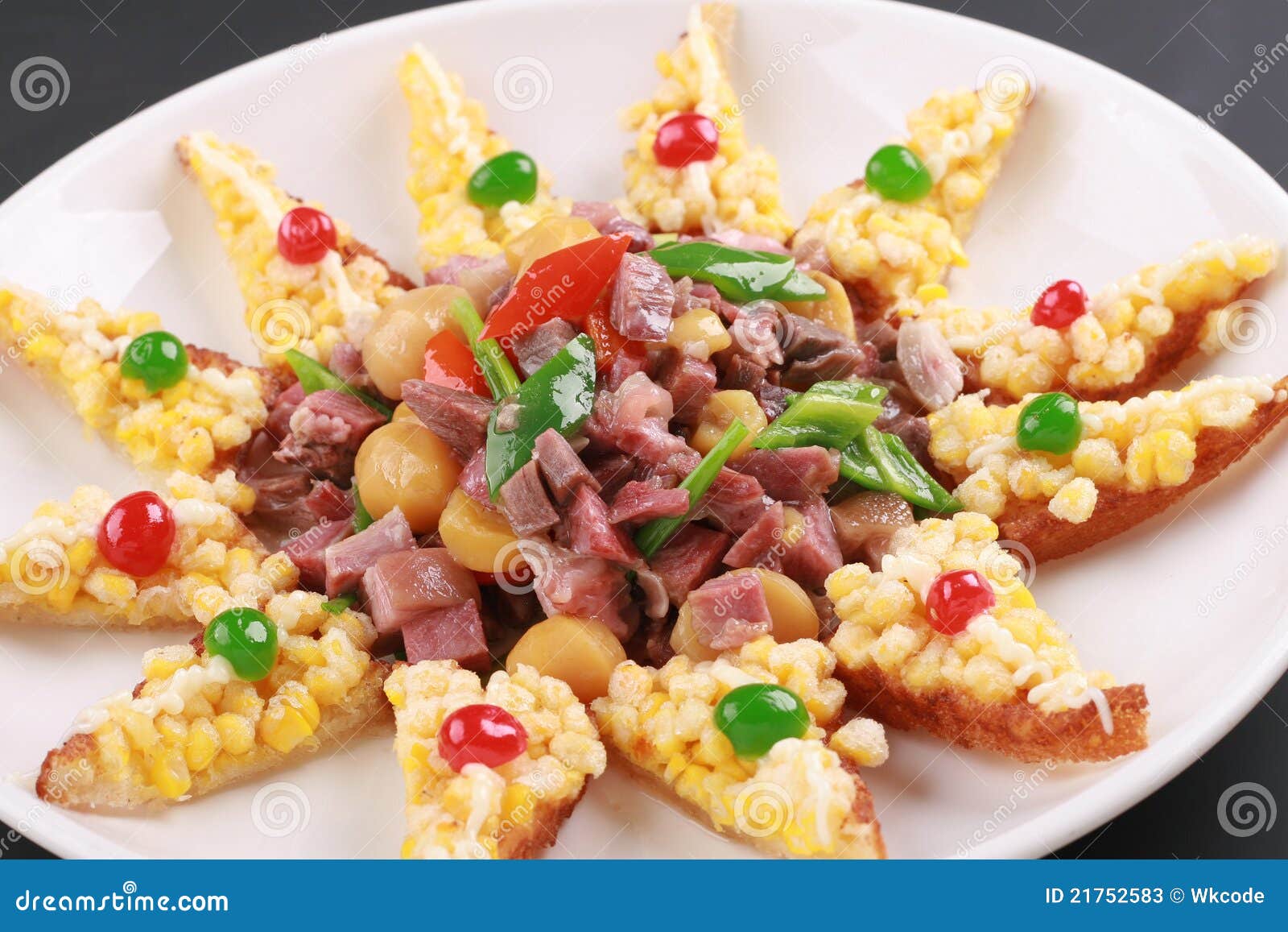 Chinese Food of Corn Pancake Stock Image Image of served, oriental