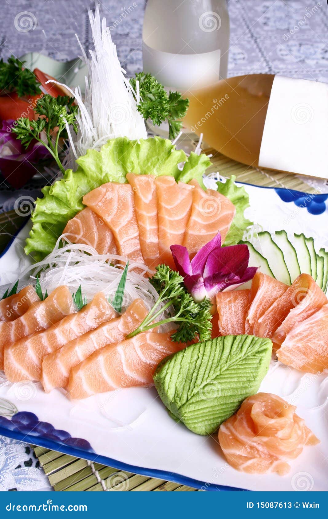 Chinese Food Salmon Sashimi Stock Image Image of restaurant, nutrition 15087613