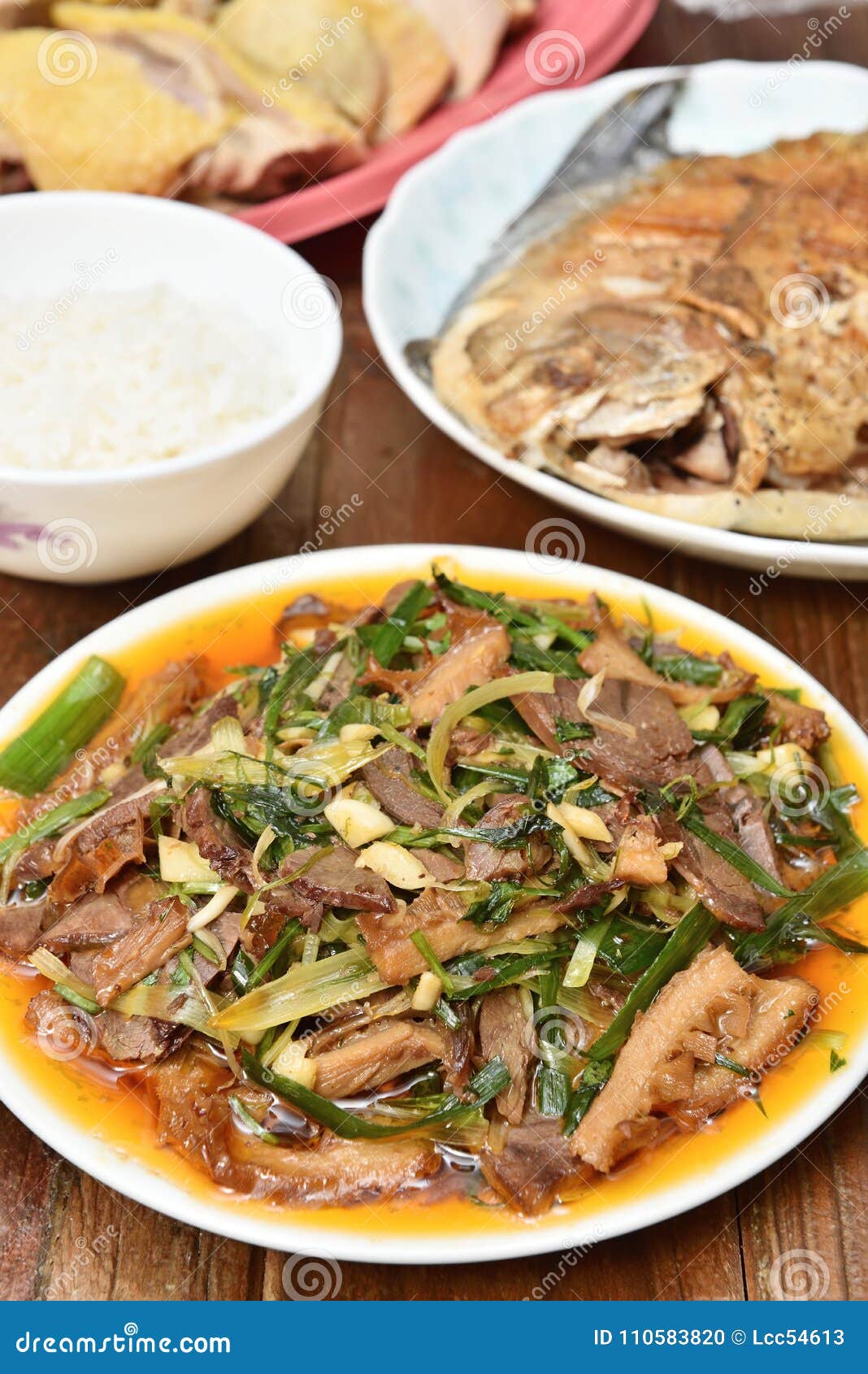 Sliced Beef and Ox Tongue in Chilli Sauce Stock Photo - Image of sauce ...