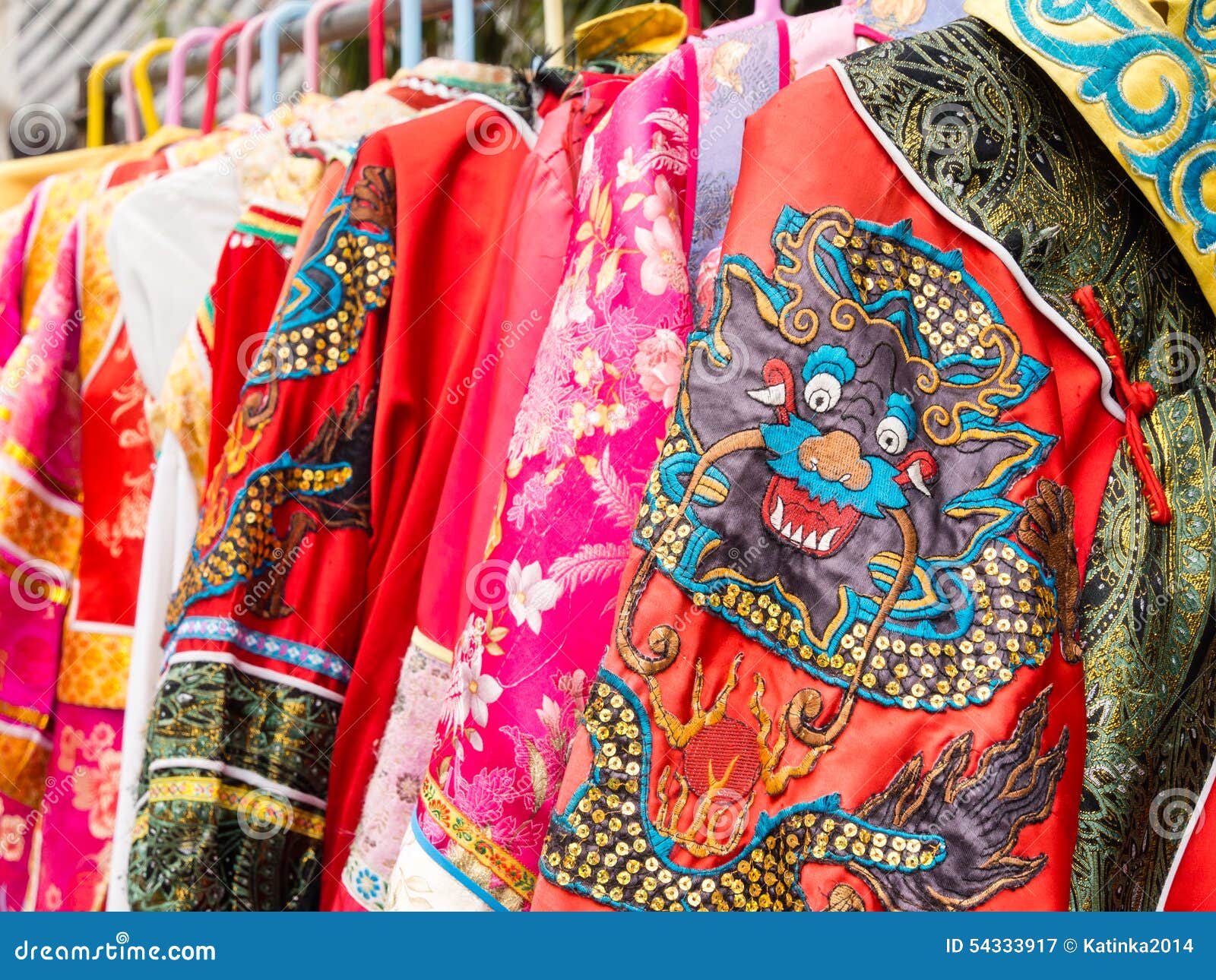 Chinese Garments on Display Stock Image Image of array, retail 54333917