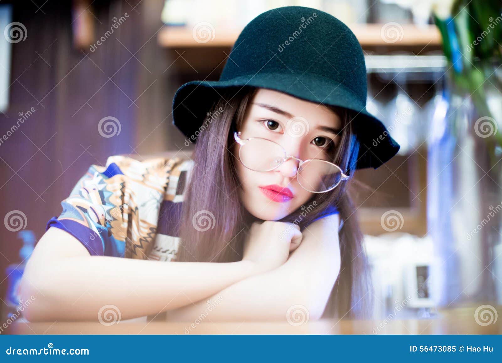 A Chinese girl stock image. Image of relaxed, familiar - 56473085