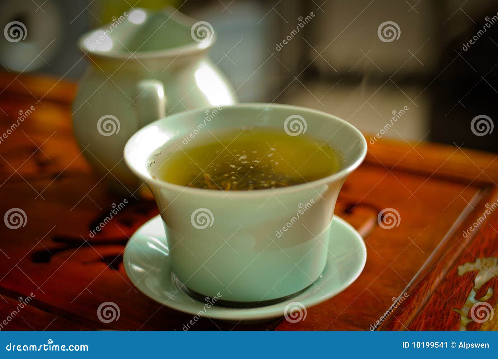 Chinese Green Tea stock image. Image of texture, porcelain 10199541